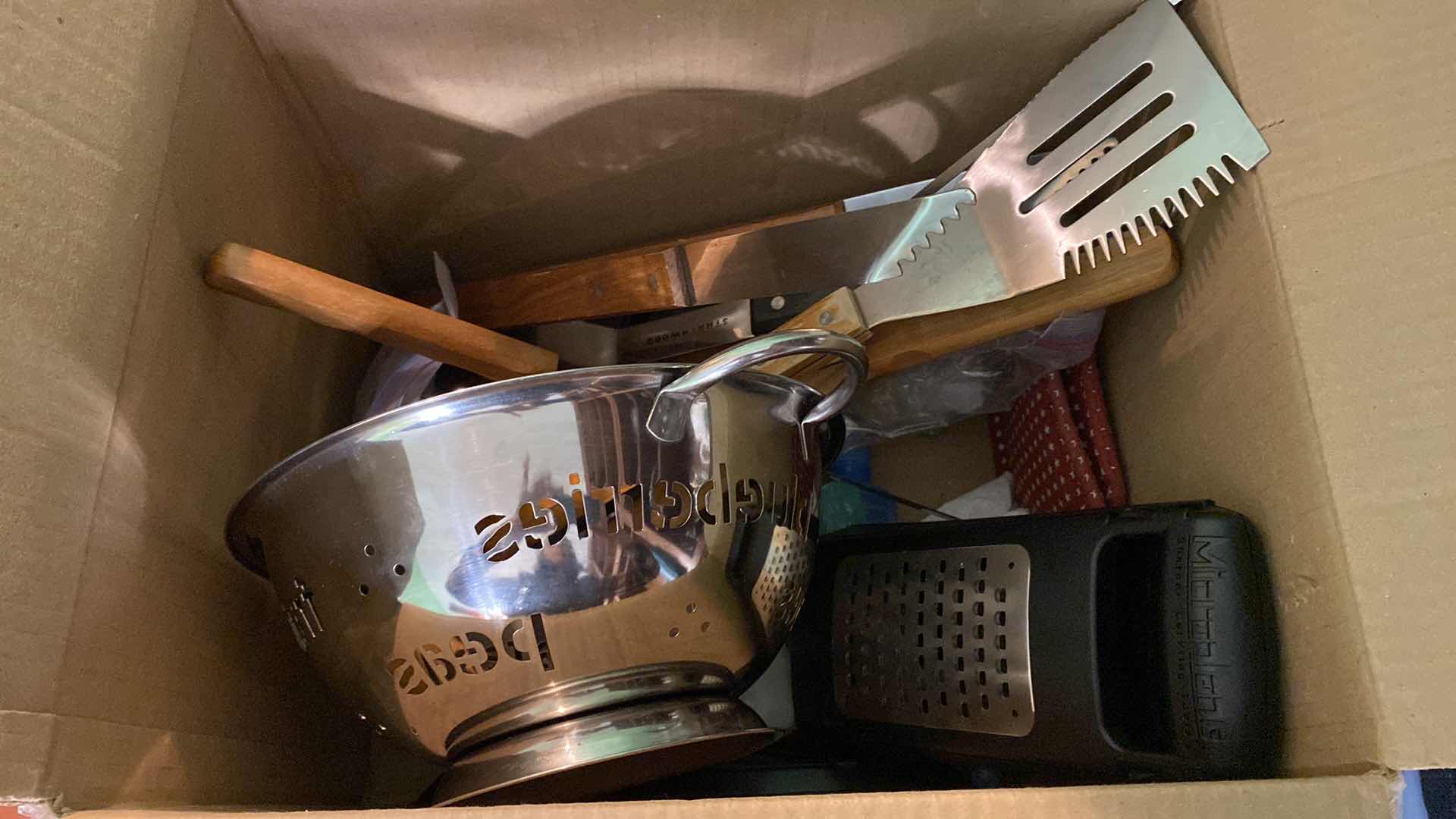 Photo 1 of CONTENTS OF BOX - BBQ TOOLS COLANDER AND MORE