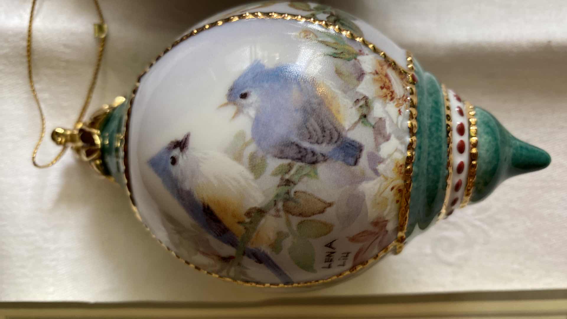 Photo 3 of $68.50 VINTAGE THREE LENA LIU’s NATURES POETRY PORCELAIN ORNAMENTS COLLECTIBLES BY BRADFORD EXCHANGE WITH CERTIFICATE OF AUTHENTICITY