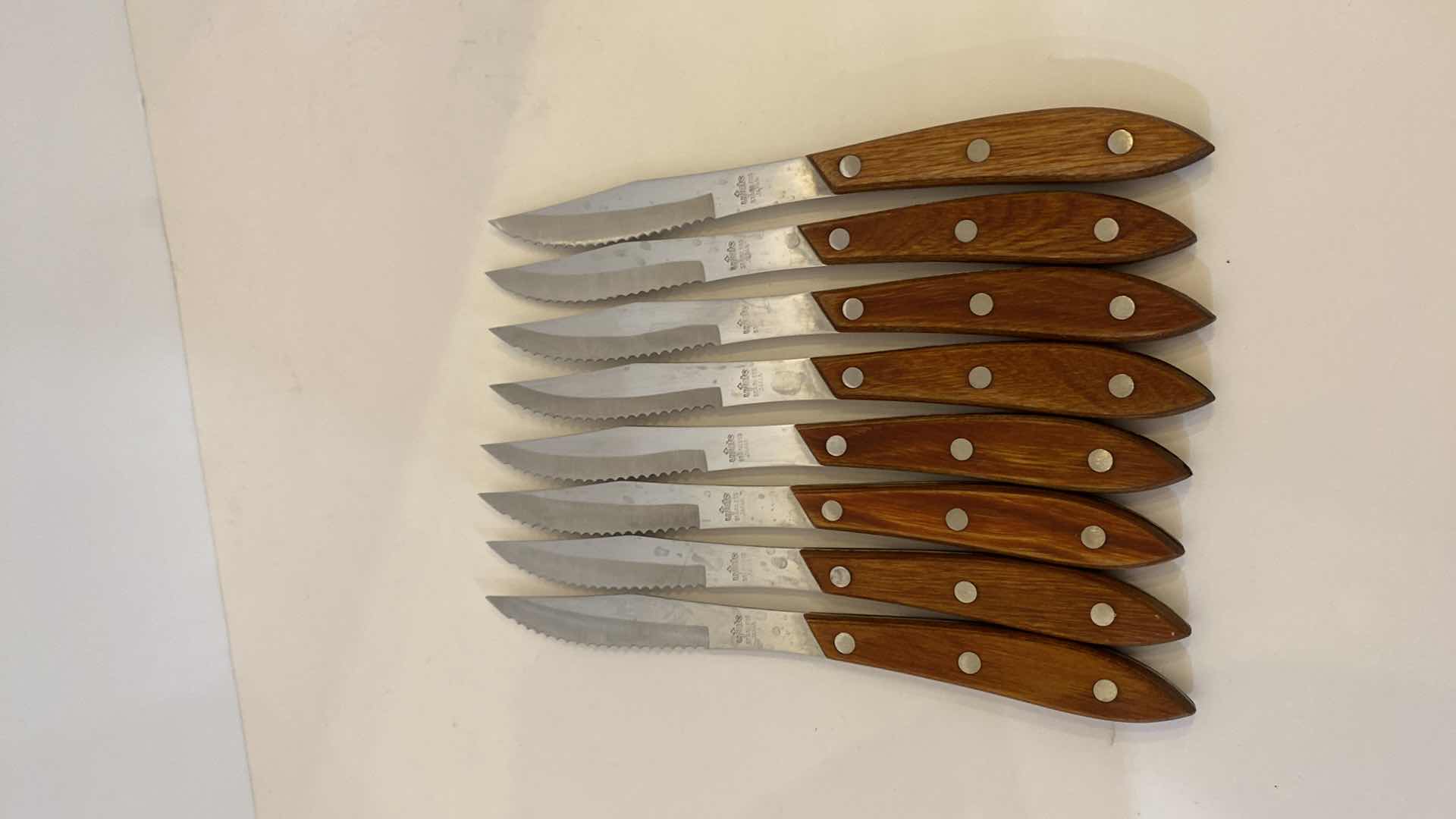 Photo 3 of UPLATE STAINLESS STEEL STEAK KNIVES SET OF 8 MADE IN JAPAN