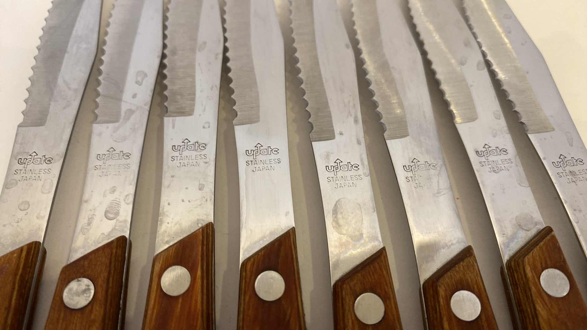 Photo 2 of UPLATE STAINLESS STEEL STEAK KNIVES SET OF 8 MADE IN JAPAN