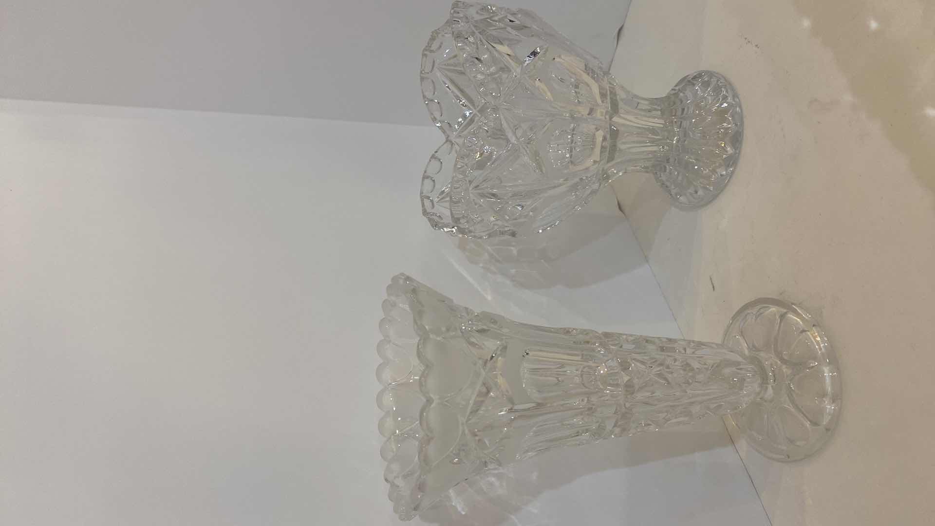 Photo 4 of CRYSTAL VASES 8” AND BOWL 10.5”