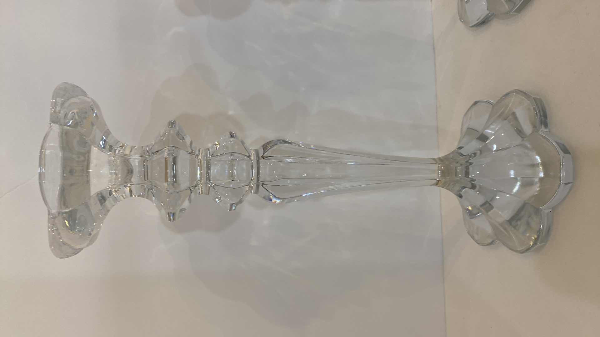 Photo 2 of HEAVY CRYSTAL CANDLESTICKS H 12”