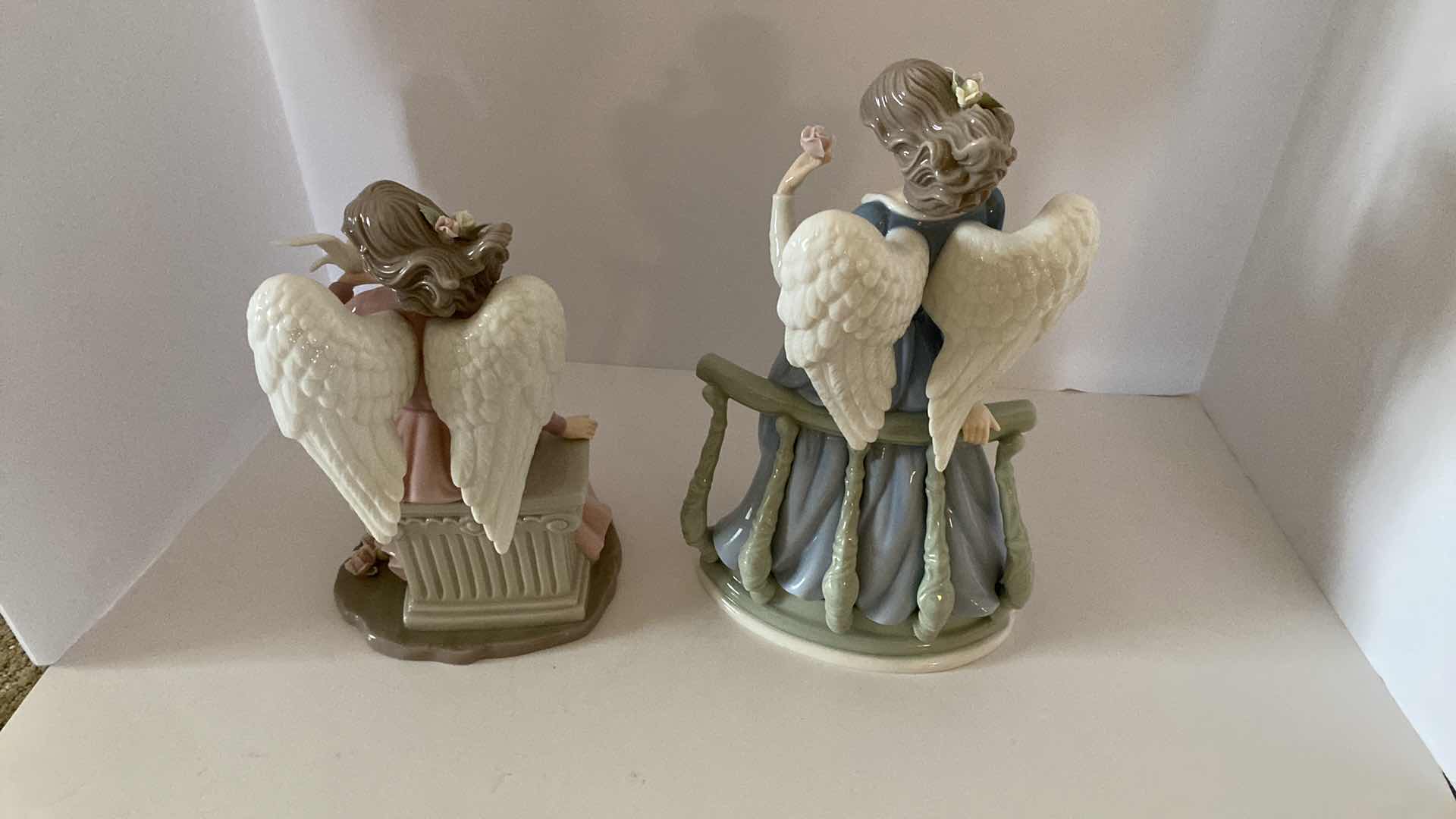 Photo 8 of PAIR OF PORCELAIN ANGELS H 13”