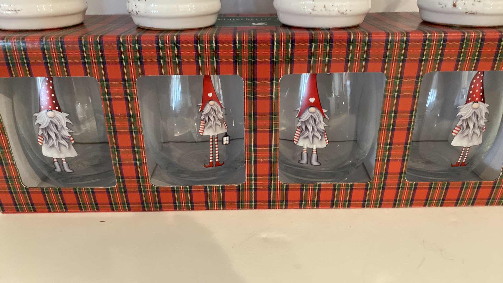 Photo 3 of 4 CERAMIC ANGEL CUPS AND ELF HOLIDAY GLASSWARE