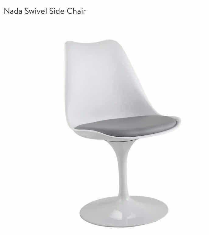 Photo 1 of NALA NUR WHITE CHAIR WITH GRAY SEAT 20“ x 16“ H 31”