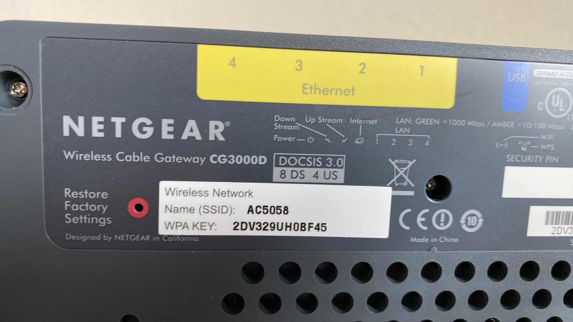 Photo 7 of NETGEAR CABLE MODEM AND WIRELESS CABLE GATEWAY