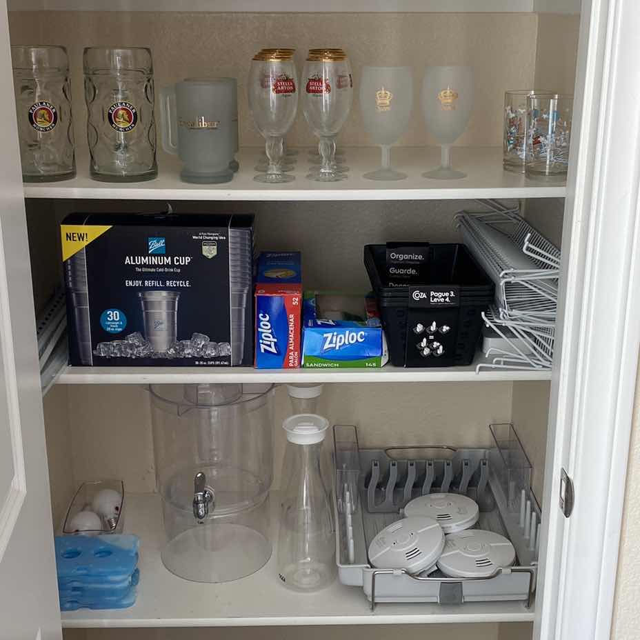 Photo 1 of CONTENTS OF PANTRY GLASSES ACRYLIC BEVERAGE SERVER AND MORE