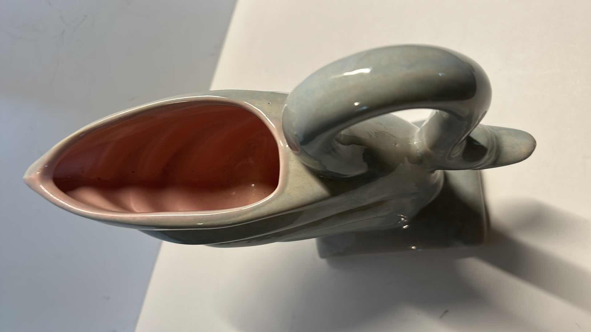 Photo 3 of CERAMIC GLAZED SWAN VASE / PLANTER 10” x 10”