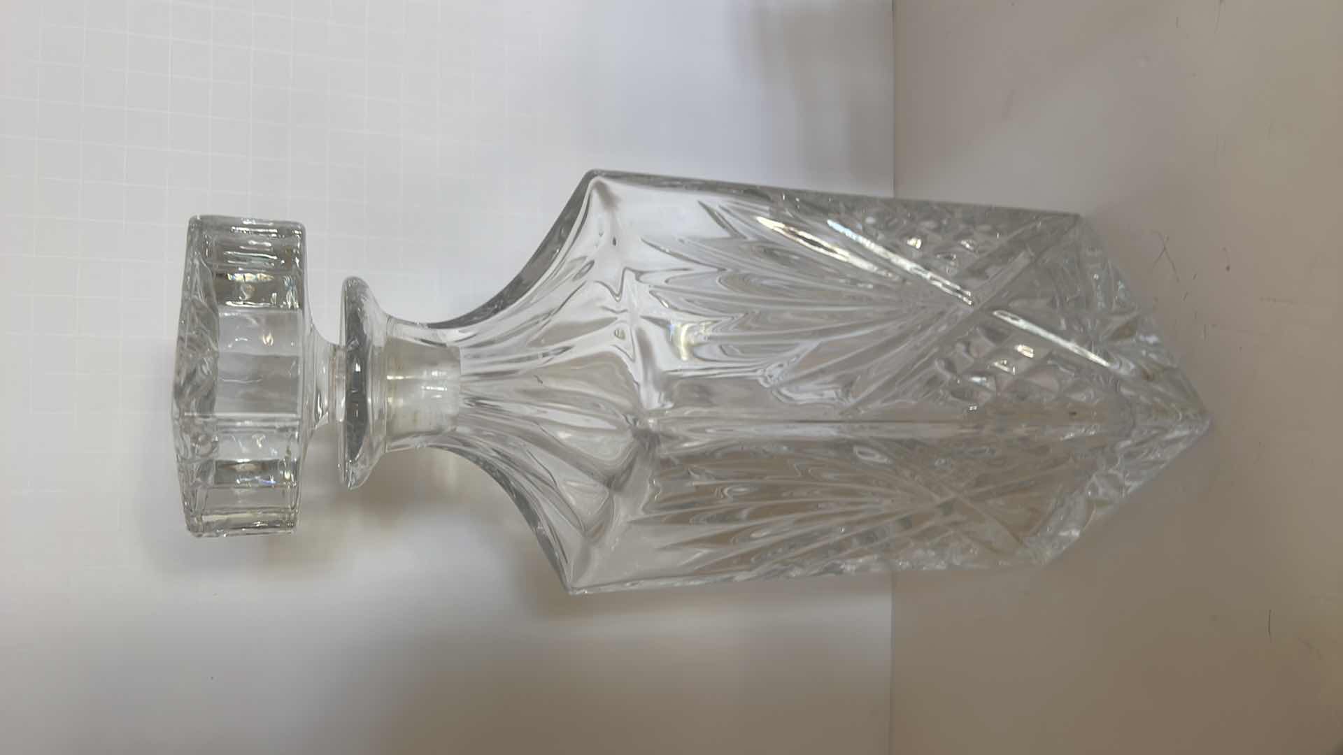 Photo 1 of CRYSTAL DECANTER ABD 4 CRYSTAL GLASSES WITH SILVER TRAY AND SCOTCH LABEL