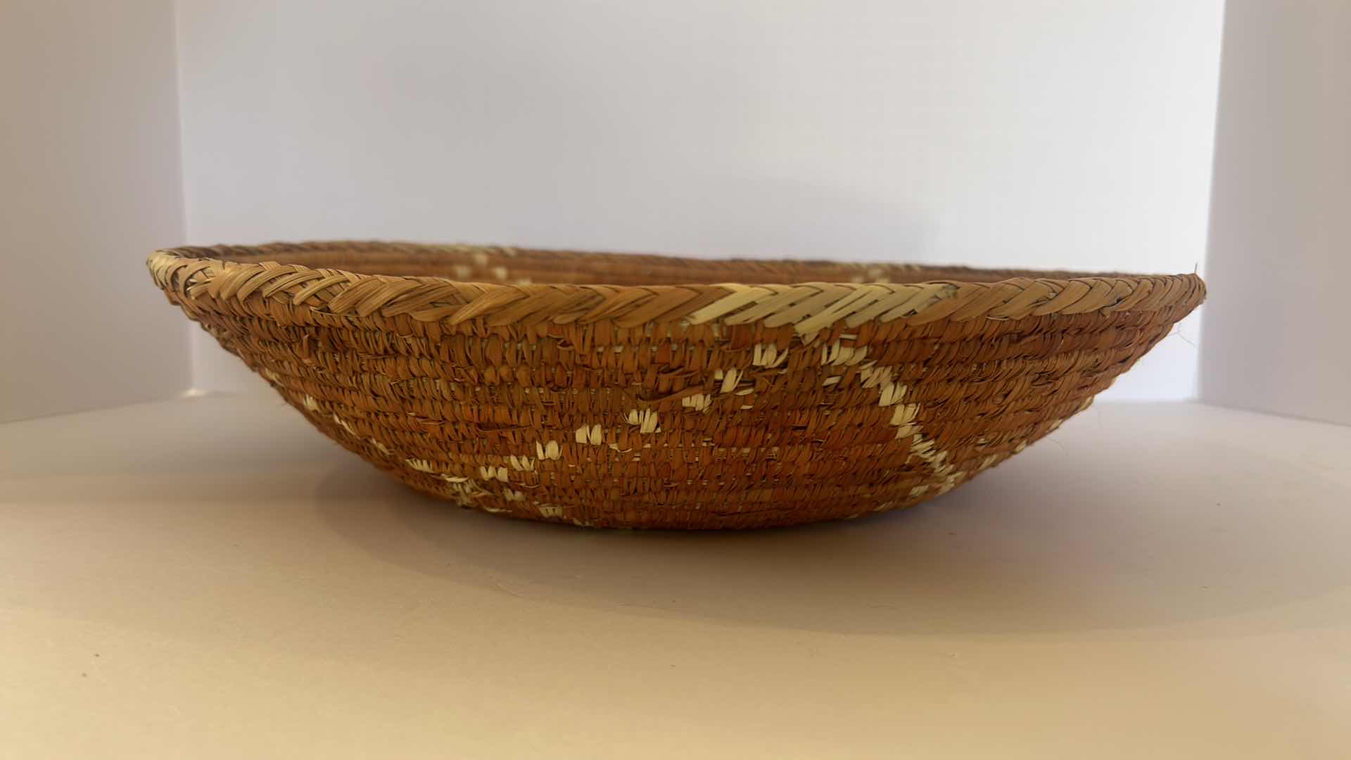 Photo 1 of HAND WOVEN BASKET 15” x 3 1/2”