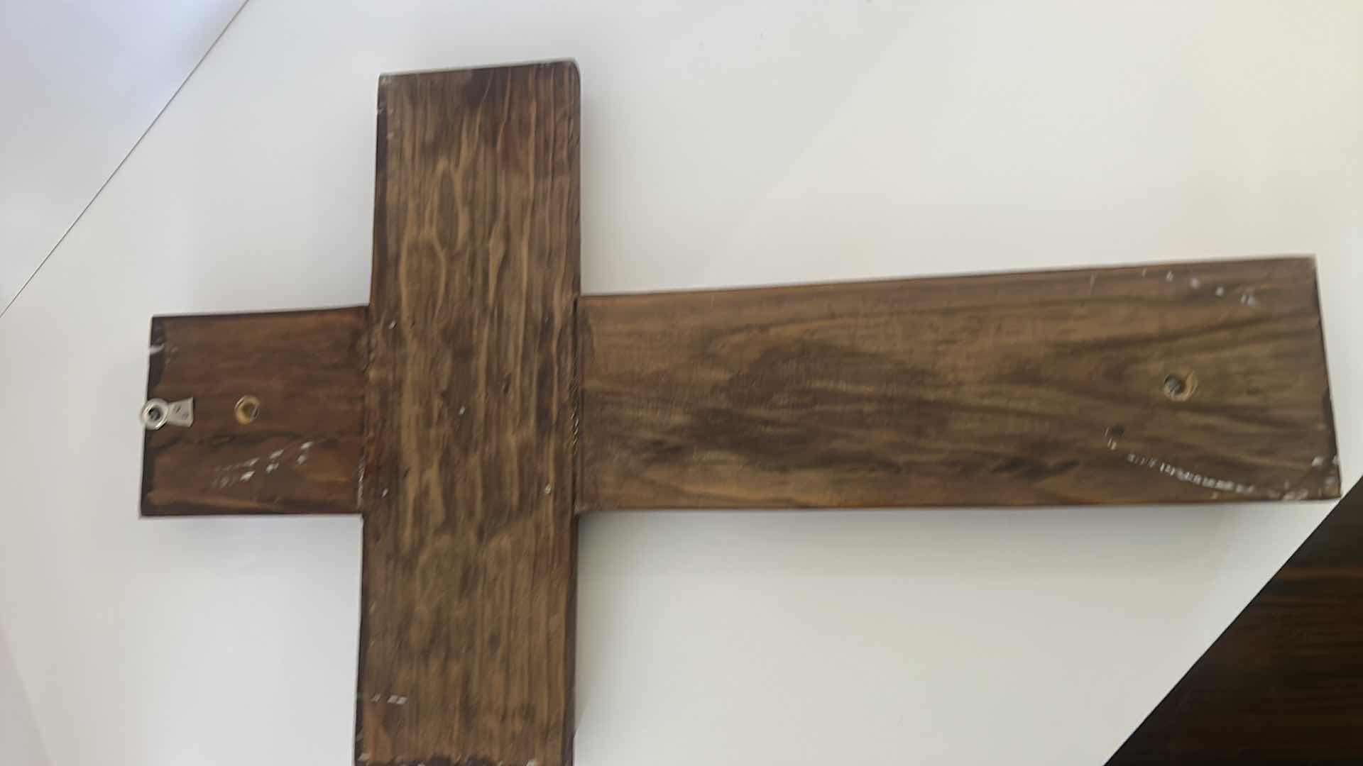 Photo 4 of THICK HEAVY WOOD AND SILVER CROSS  12” x 20” x 1 1/2”