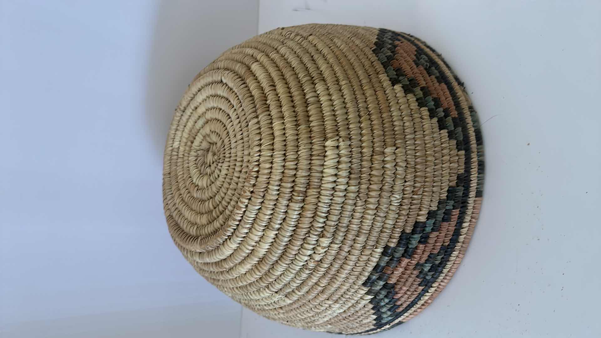 Photo 1 of HAND WOVEN BASKET 11” x 6 1/4”