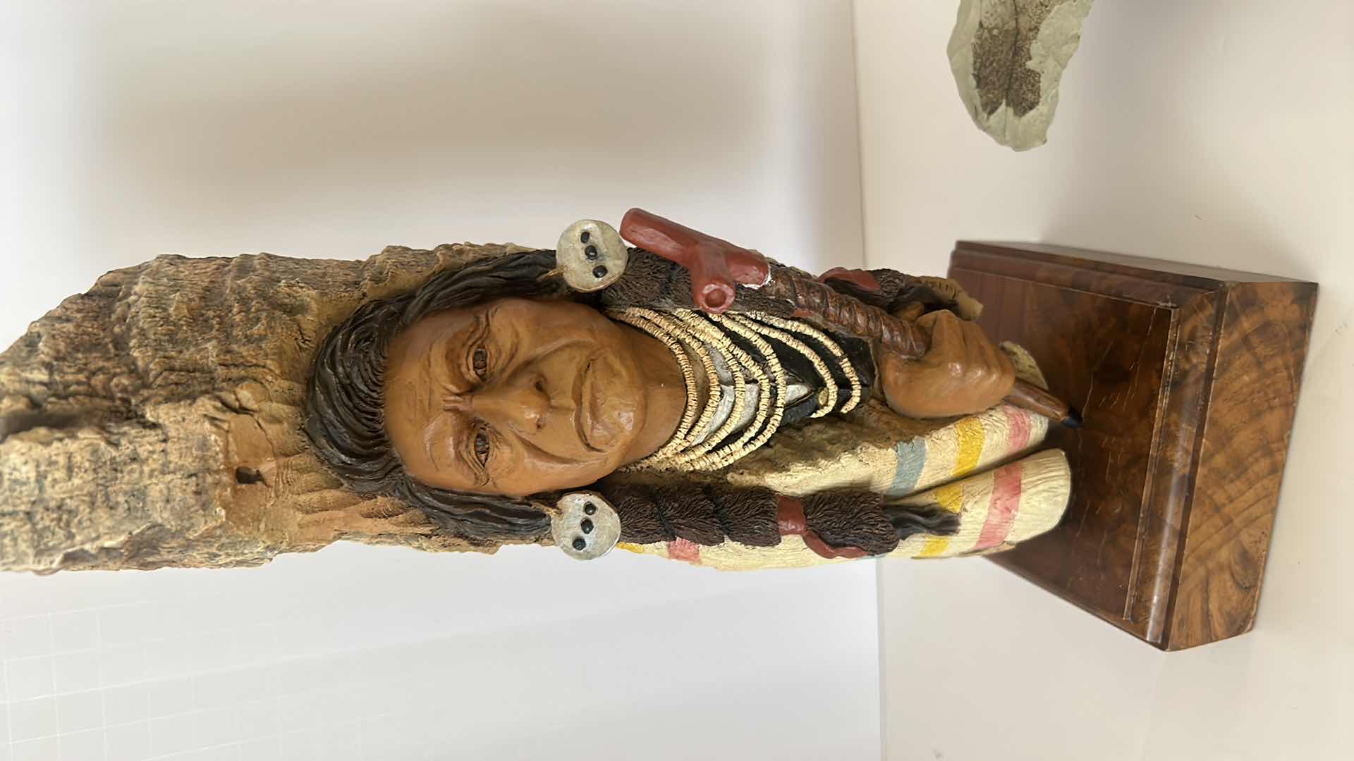 Photo 2 of INDIAN DECOR ( STATUE H 12”) TOMAHAWK 9” x 17”