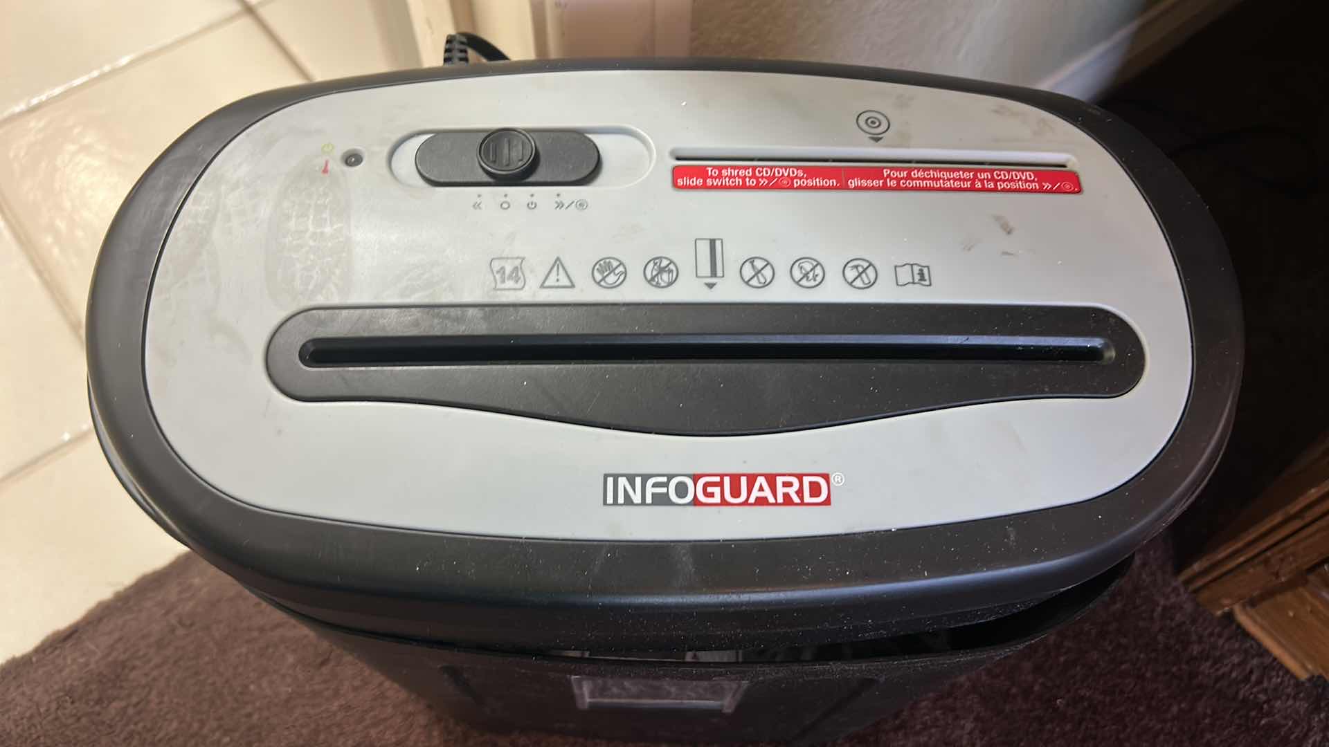 Photo 1 of INFOGUARD PAPER SHREDDER
