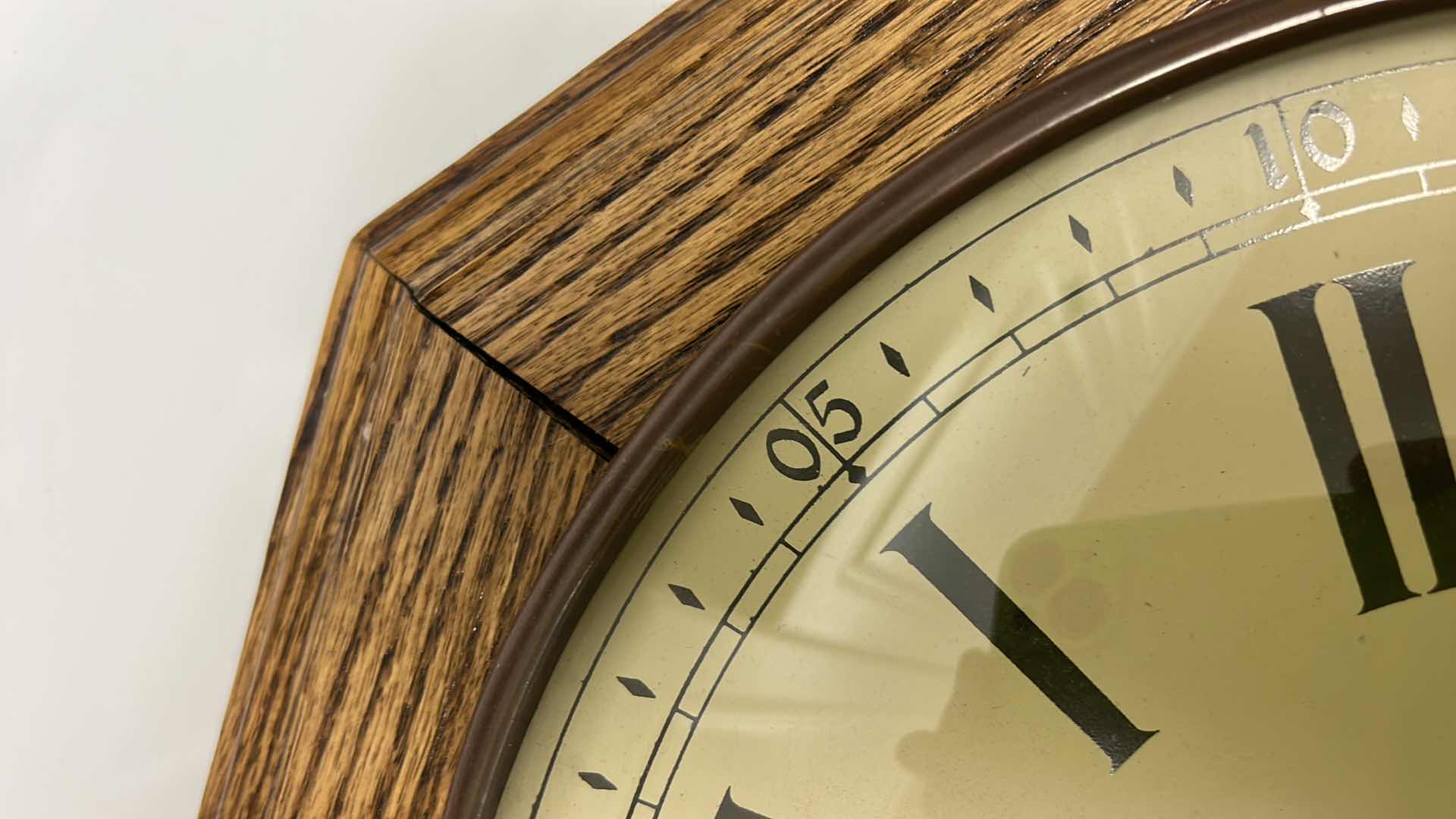 Photo 1 of OAK MASTER WALL CLOCK 
15 1/2” x 15 1/2