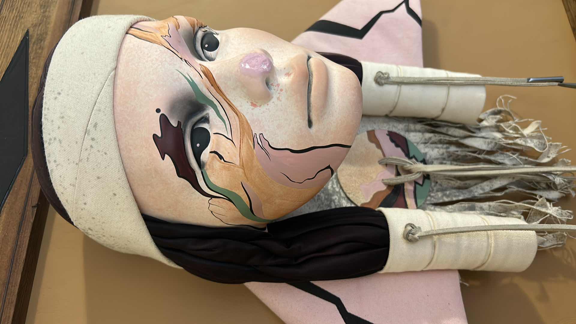 Photo 1 of LIFE SIZE NATIVE AMERICAN HEAD SCULPTURE IN 3D FRAMED ARTWORK 27” x 26 1/2” x 6.5”