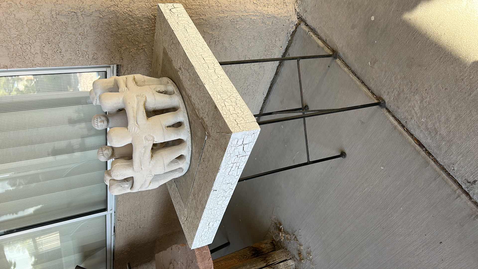 Photo 1 of OUTDOOR DECOR- TABLE AND CERAMIC 18 1/4 x 23 3/4