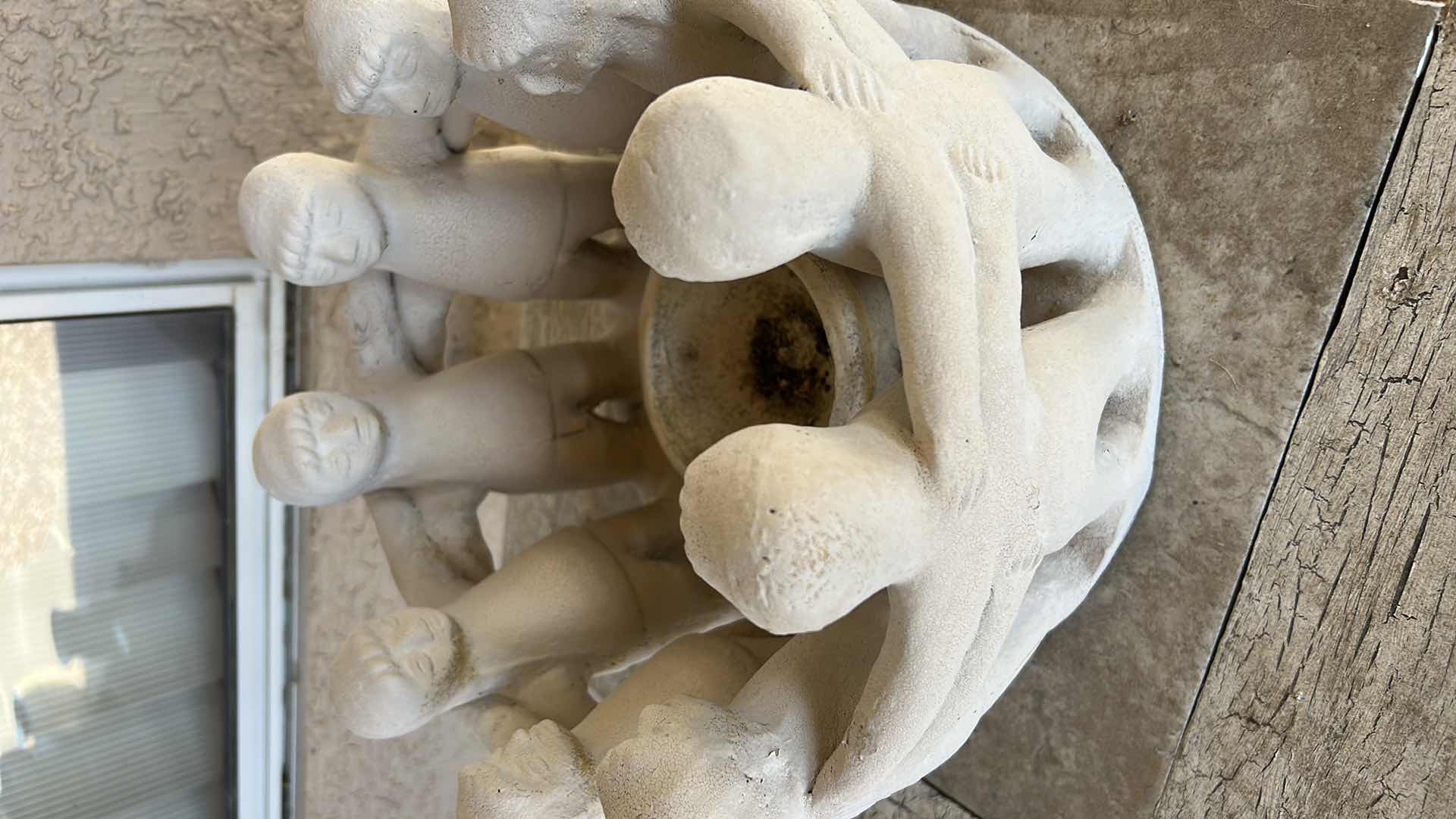 Photo 1 of OUTDOOR DECOR- TABLE AND CERAMIC 18 1/4 x 23 3/4