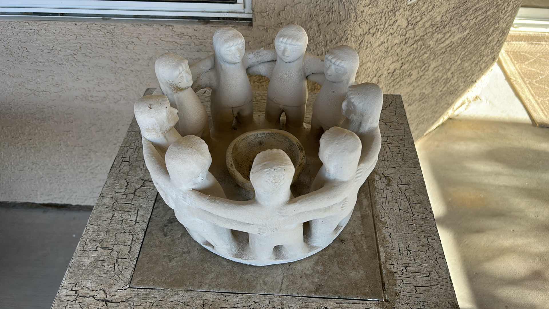 Photo 1 of OUTDOOR DECOR- TABLE AND CERAMIC 18 1/4 x 23 3/4