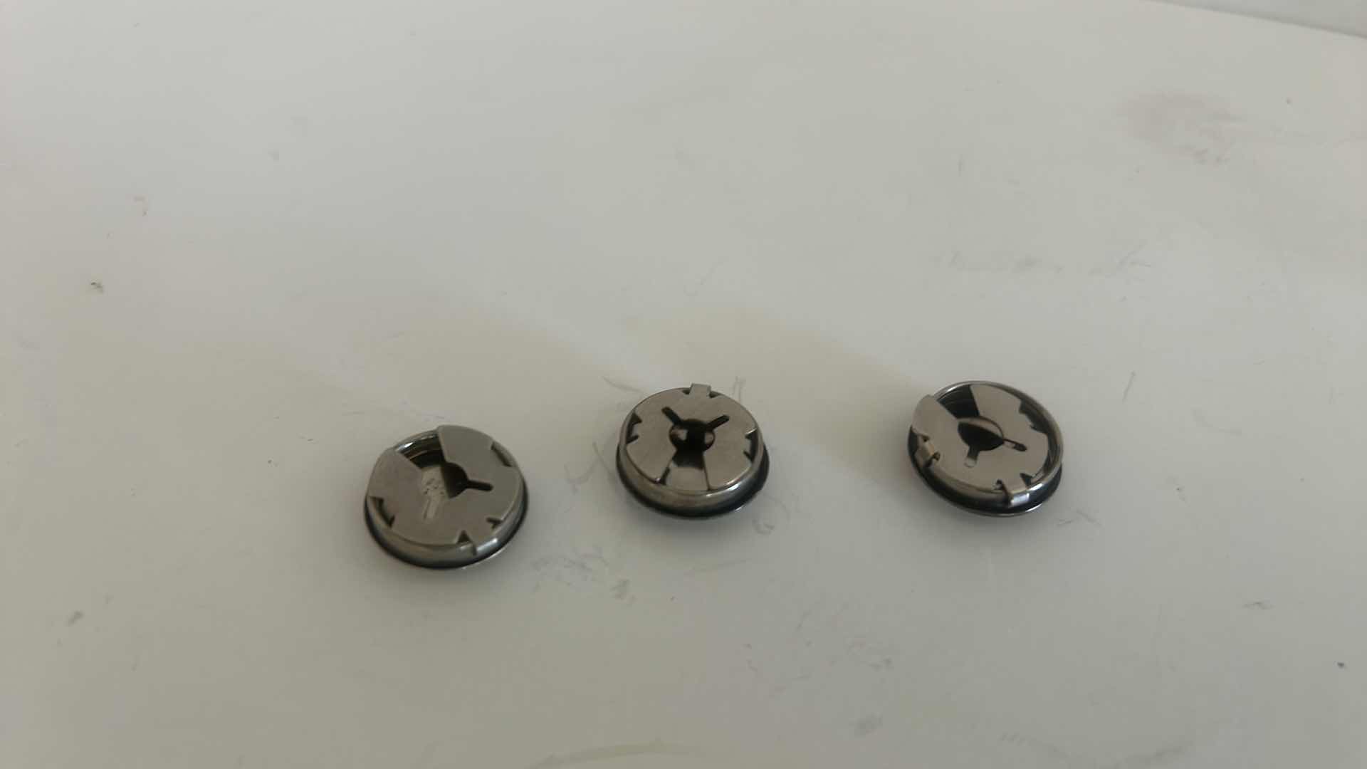 Photo 5 of 3 VINTAGE SOUTHWESTERN STERLING SILVER ROUND HANDMADE BUTTON COVERS