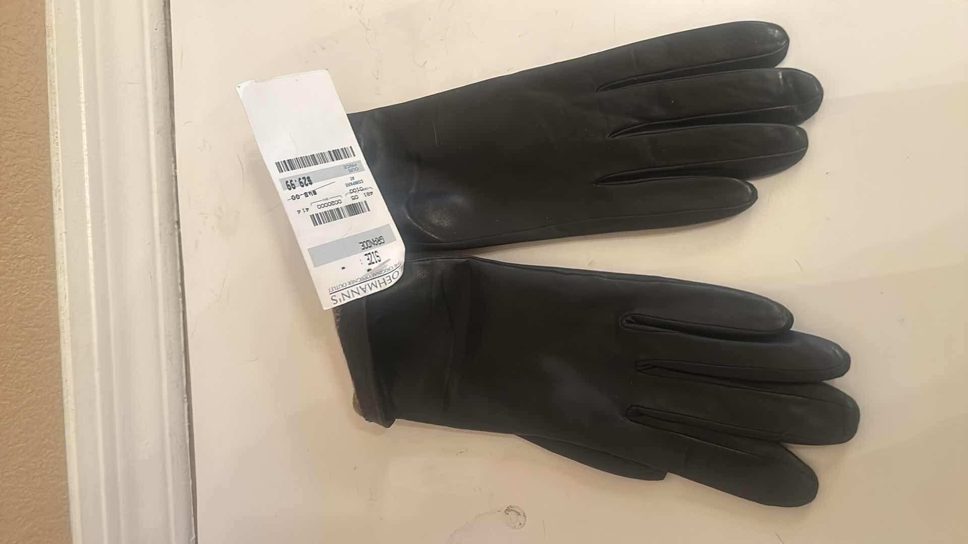 Photo 9 of 2 PAIRS WOMENS LEATHER GLOVES WITH CASHMERE AND RABBIT LINING M/L