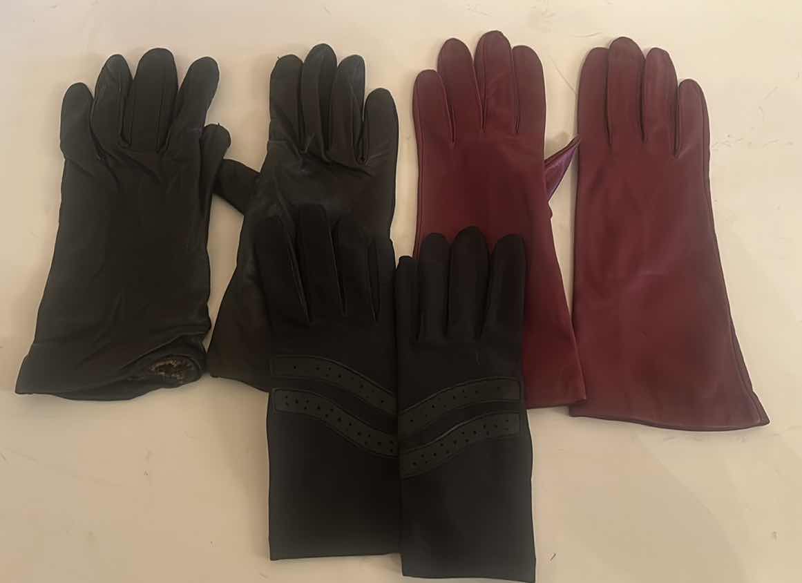 Photo 1 of 3 PAIRS WOMENS LEATHER GLOVES