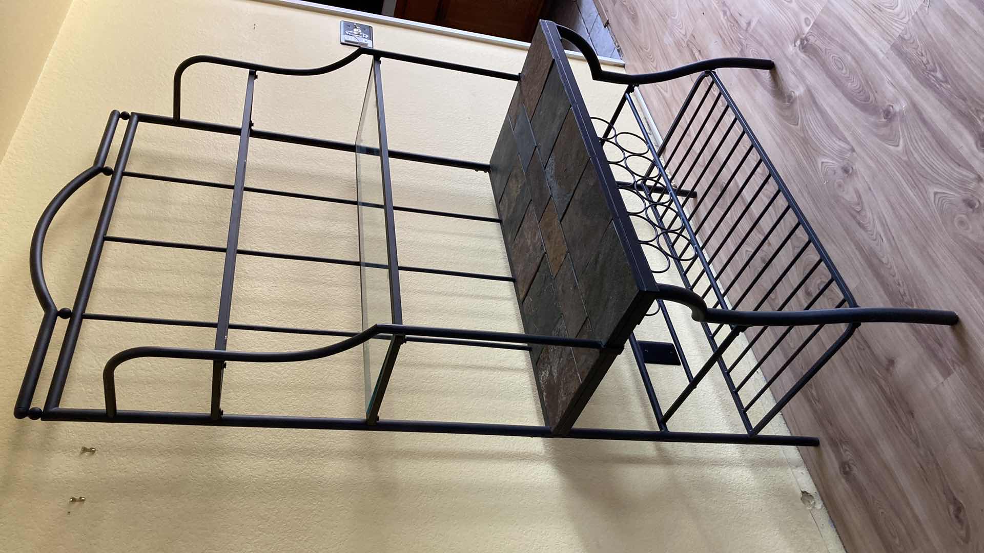 Photo 3 of ASHLEY’S ANTIGO COLLECTION SLATE TOP METAL FRAME BAKERS RACK 40.5” X 21.5” H77”