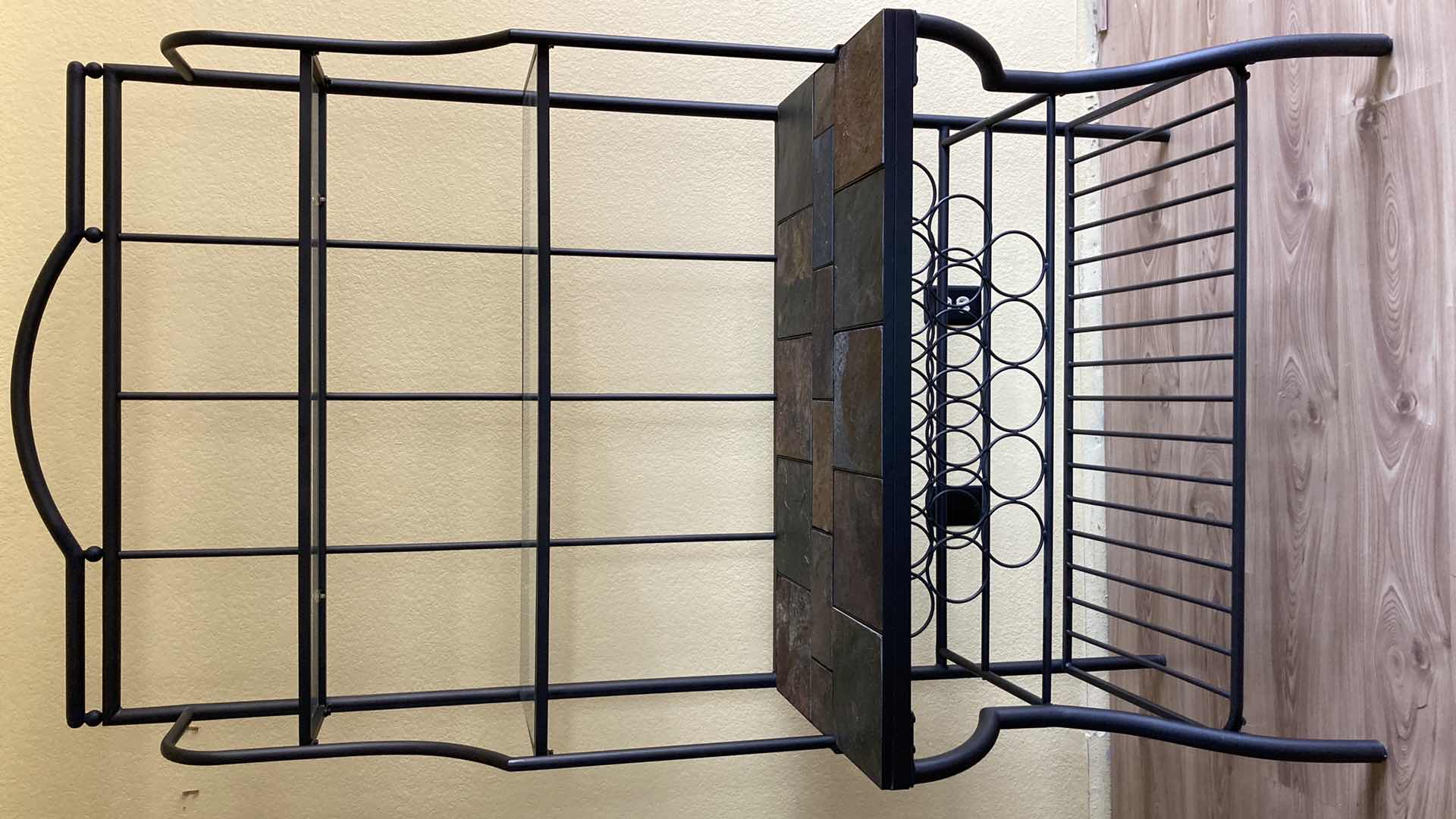 Photo 1 of ASHLEY’S ANTIGO COLLECTION SLATE TOP METAL FRAME BAKERS RACK 40.5” X 21.5” H77”