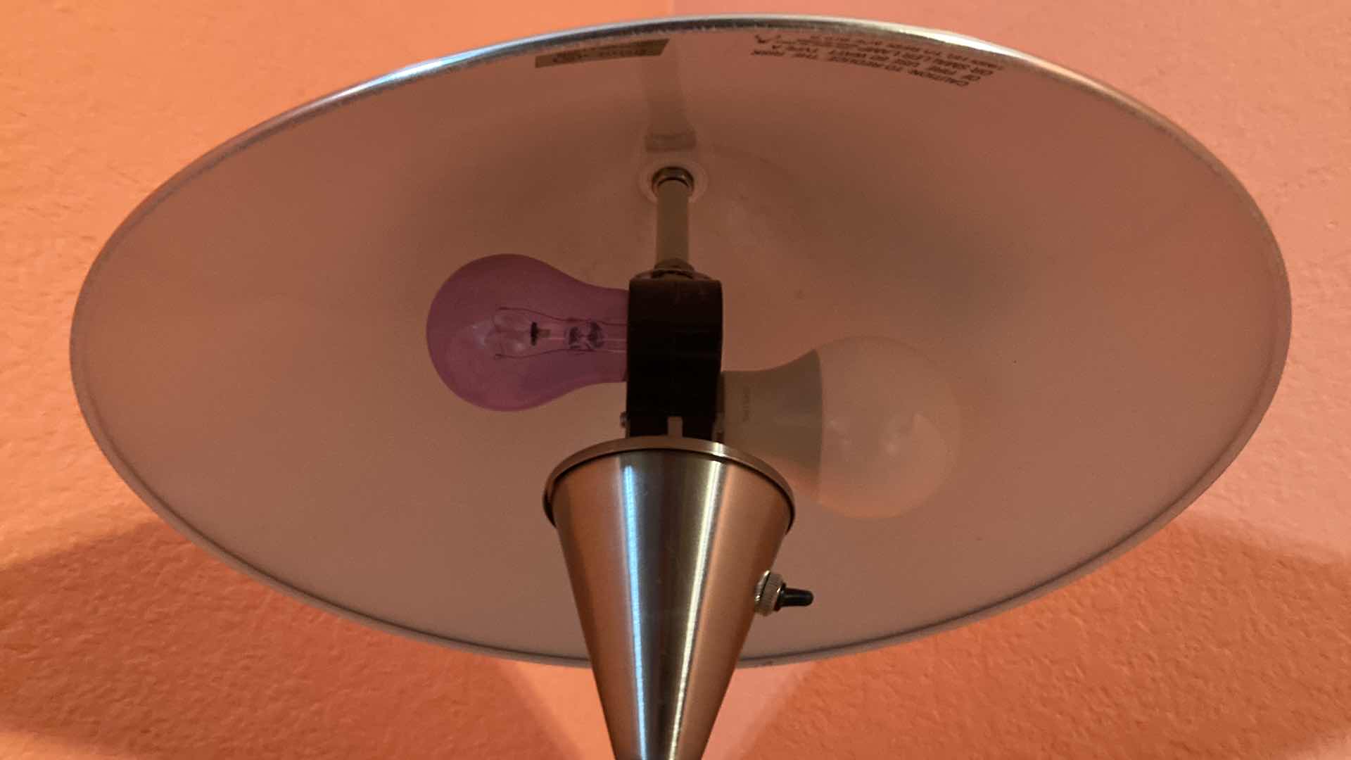 Photo 4 of STAINLESS STEEL STANDING FLOOR LAMP 13” X 53”