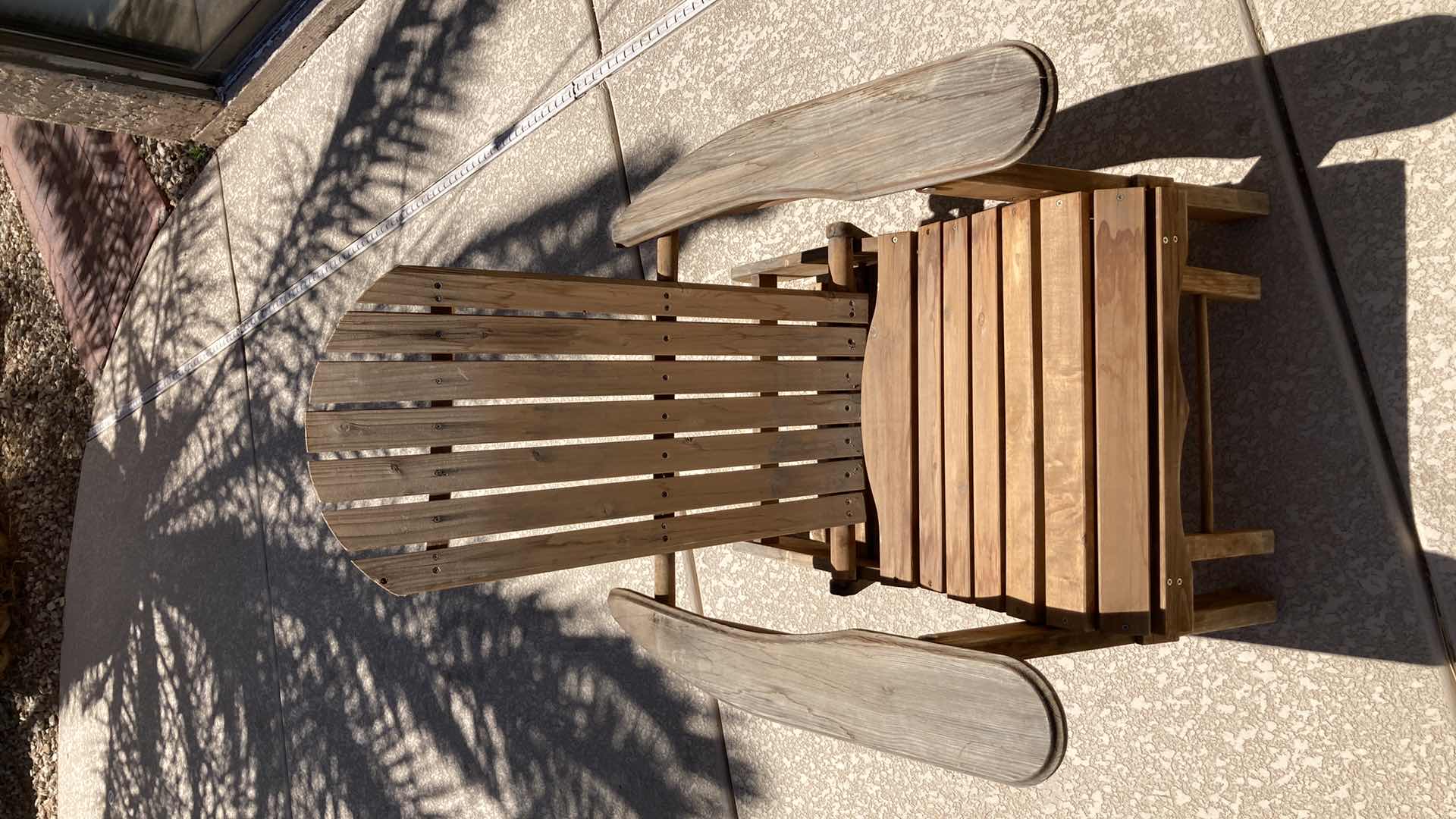 Photo 3 of WOOD MULTI-FUNCTIONAL PATIO CHAIRS (2) 31” X 36.5” H33”