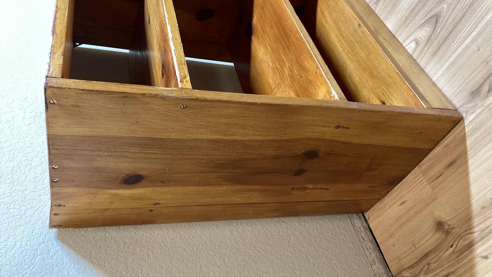 Photo 3 of STAINED PINE BOOK SHELF 23” X 14” H28.5”