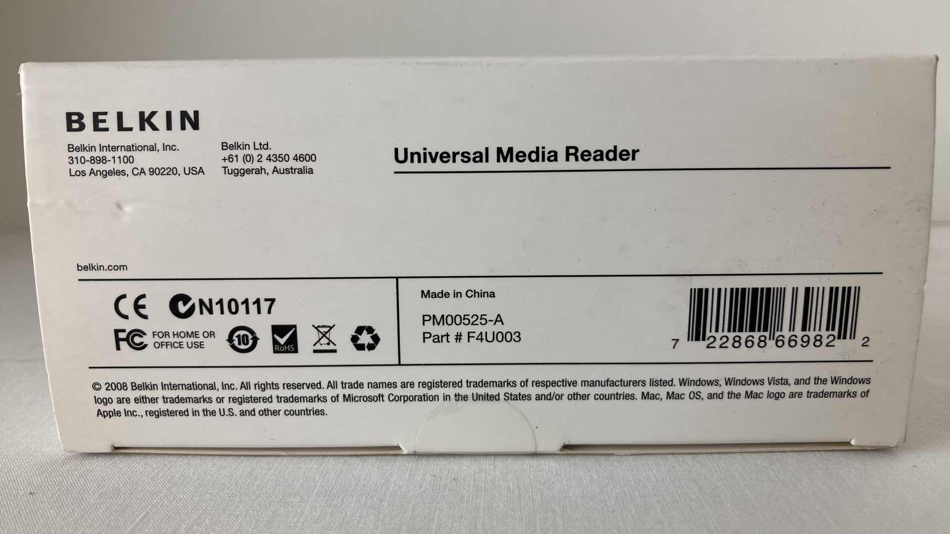 Photo 4 of NEW BELKIN UNIVERSAL MEDIA READER EASY TRANSFER SHARE MODEL PM00525-A