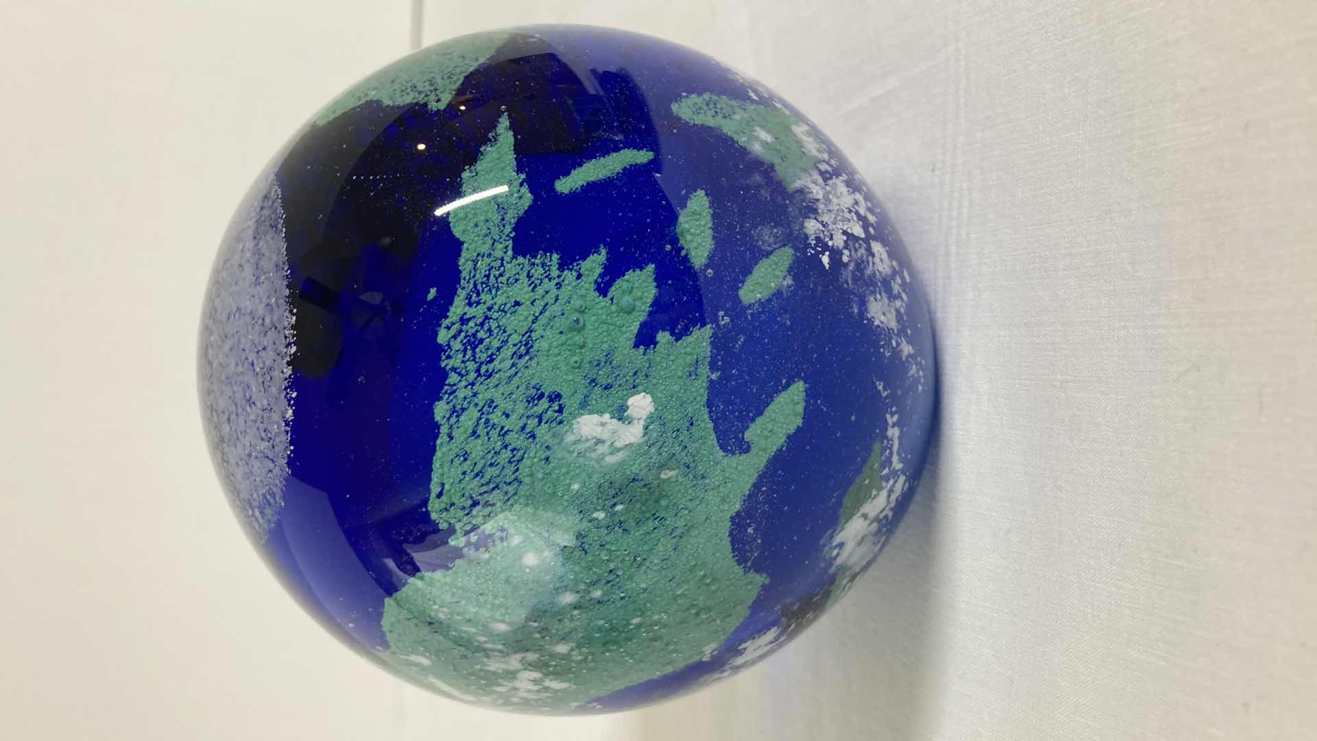 Photo 2 of DYNASTY GALLERY EARTH BLOWN GLASS GLOBE 4” X 3.5”