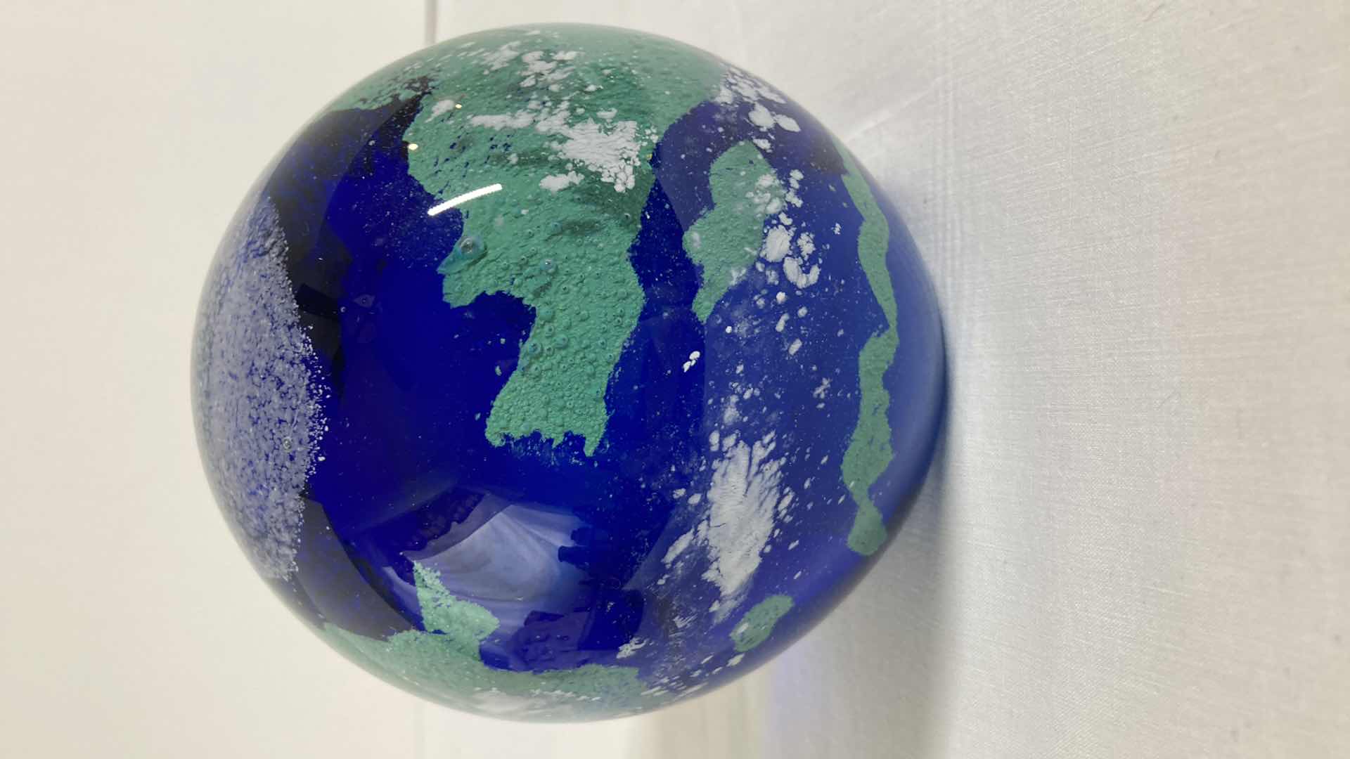 Photo 3 of DYNASTY GALLERY EARTH BLOWN GLASS GLOBE 4” X 3.5”