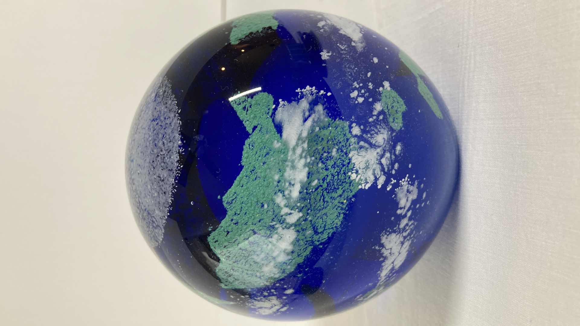 Photo 1 of DYNASTY GALLERY EARTH BLOWN GLASS GLOBE 4” X 3.5”