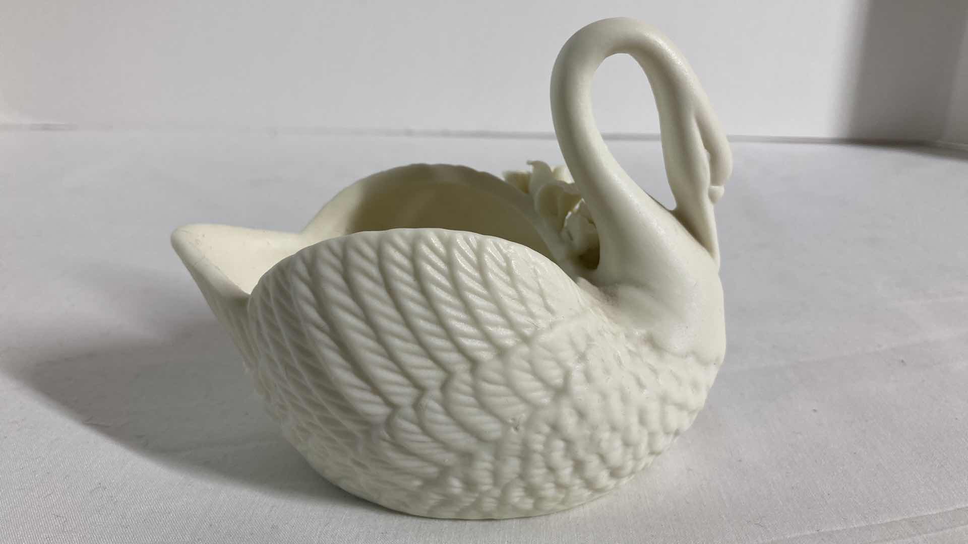 Photo 3 of SWAN CERAMIC CANDY DISH 3” X 4.5” H3.25”