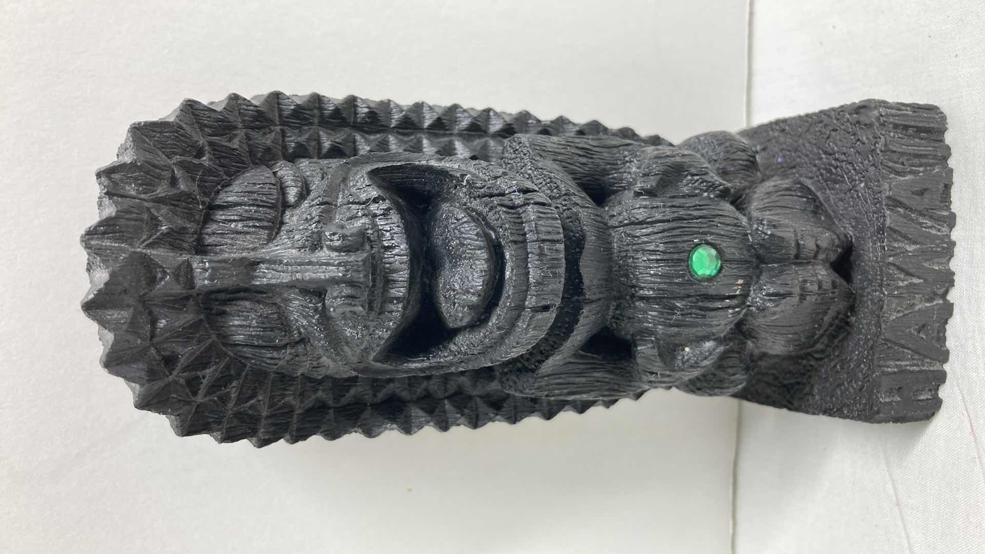 Photo 1 of HAPPY TIKI GOD WOOD CARVED STATUE MADE IN HAWAII 16-152 3.25” X 1.5” H5.25”