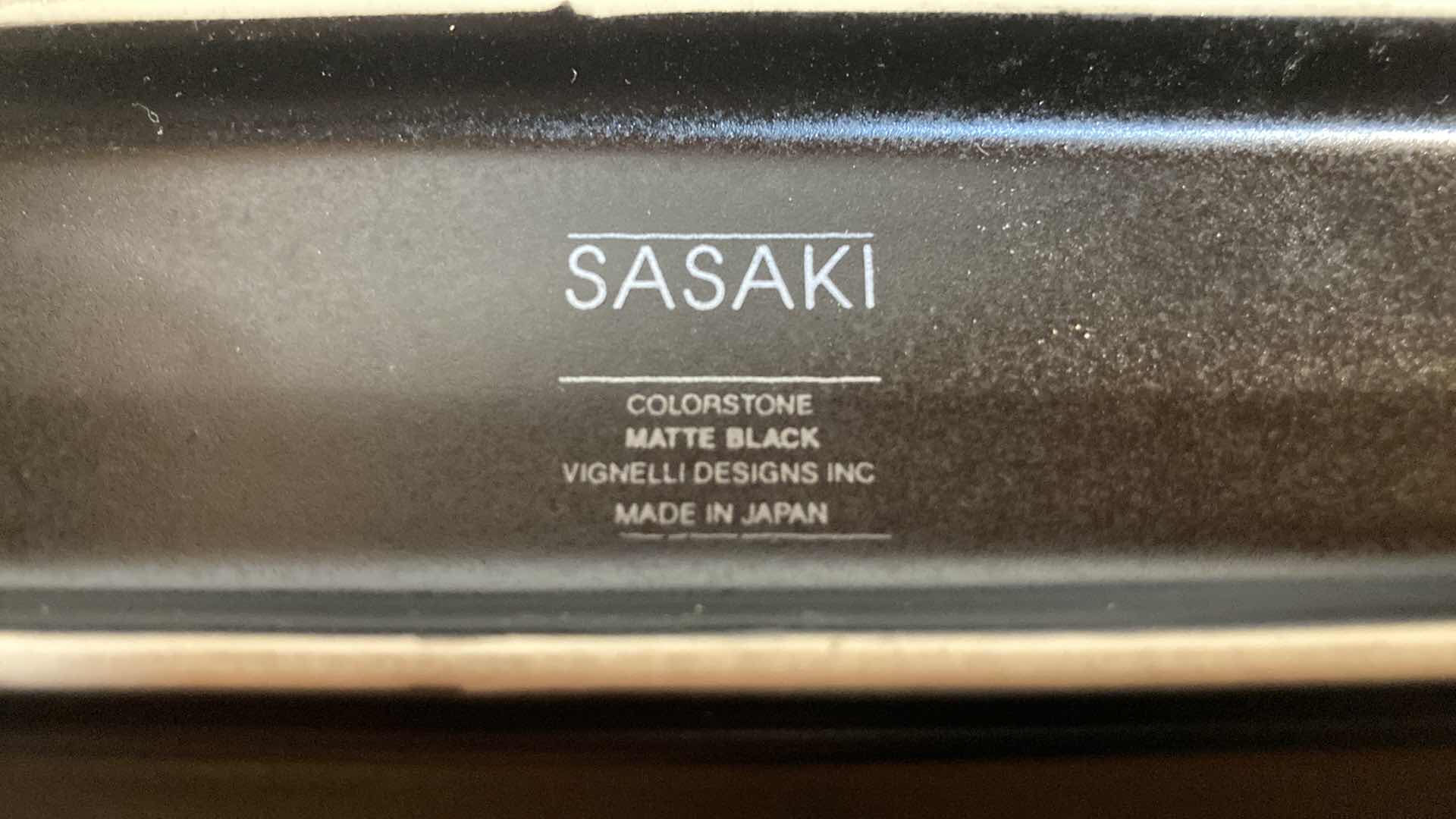 Photo 10 of SASAKI VIGNELLI DESIGN COLOR-STONE MATTE BLACK DISH SET (10)