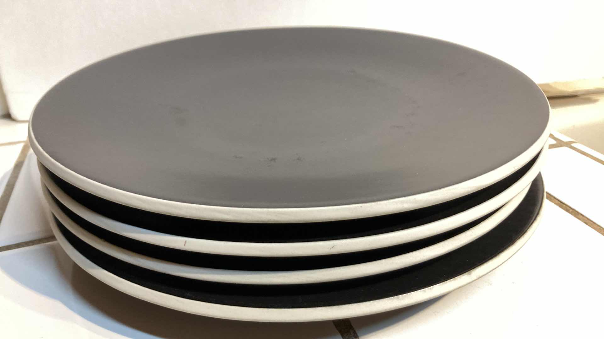 Photo 7 of SASAKI VIGNELLI DESIGN COLOR-STONE MATTE BLACK DISH SET (10)