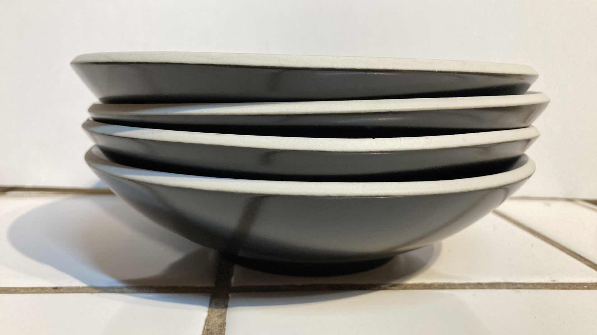 Photo 3 of SASAKI VIGNELLI DESIGN COLOR-STONE MATTE BLACK DISH SET (10)