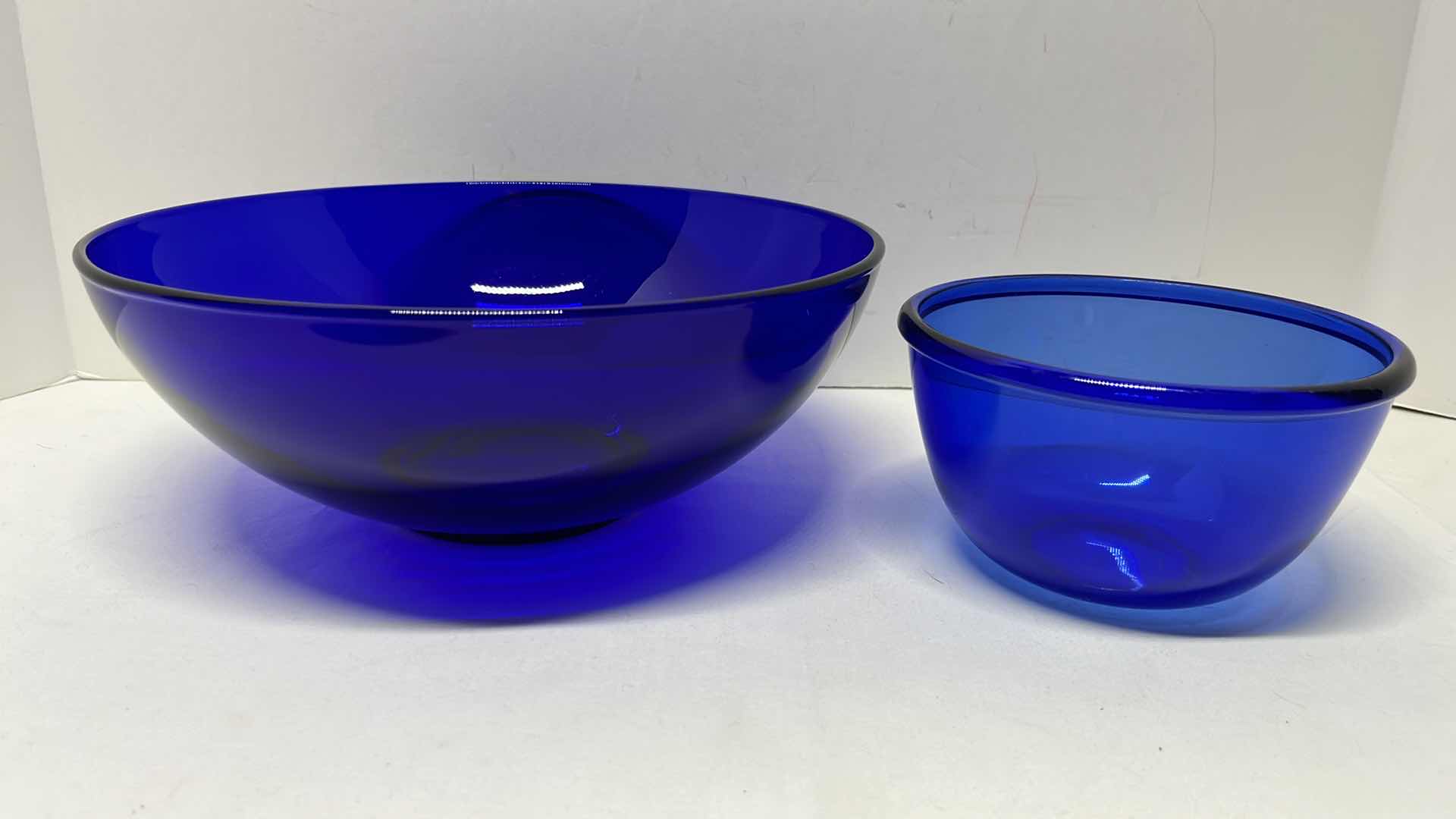 Photo 3 of 16 PC CLEAR COBALT BLUE DISH WARE