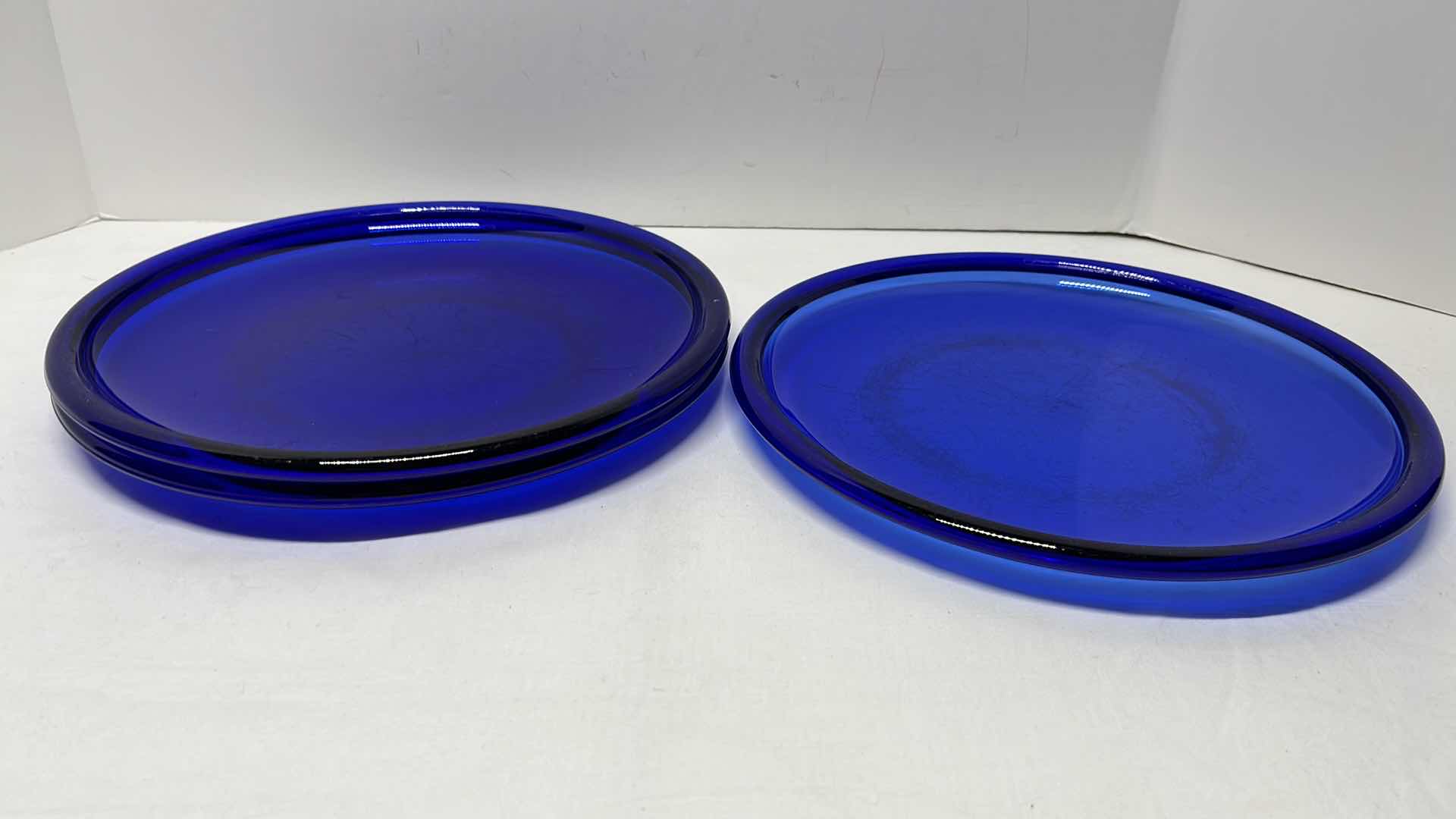 Photo 4 of 16 PC CLEAR COBALT BLUE DISH WARE