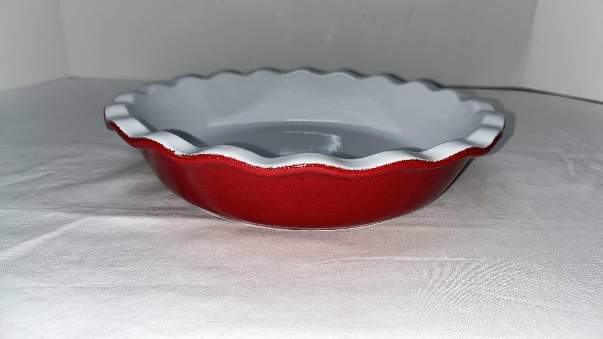 Photo 1 of EMILE HENRY 9” PIE DISH, ROUGE, MADE IN FRANCE