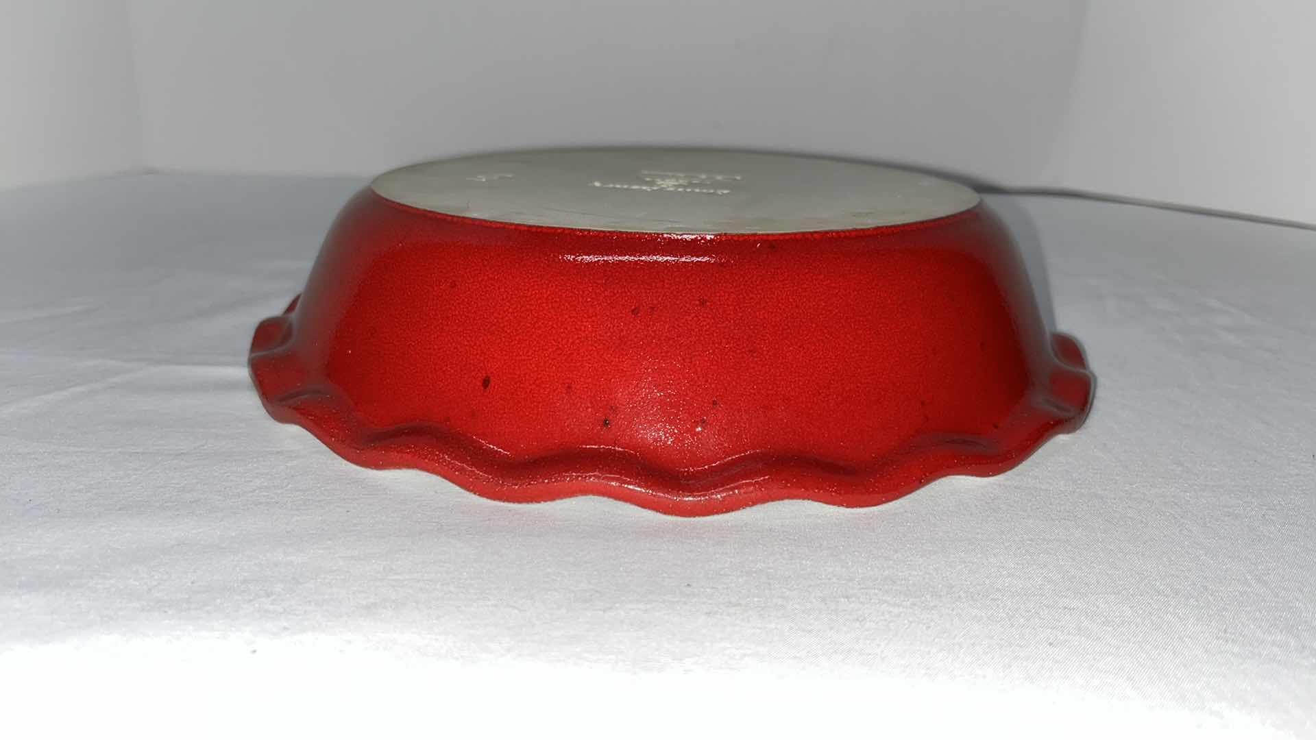 Photo 2 of EMILE HENRY 9” PIE DISH, ROUGE, MADE IN FRANCE