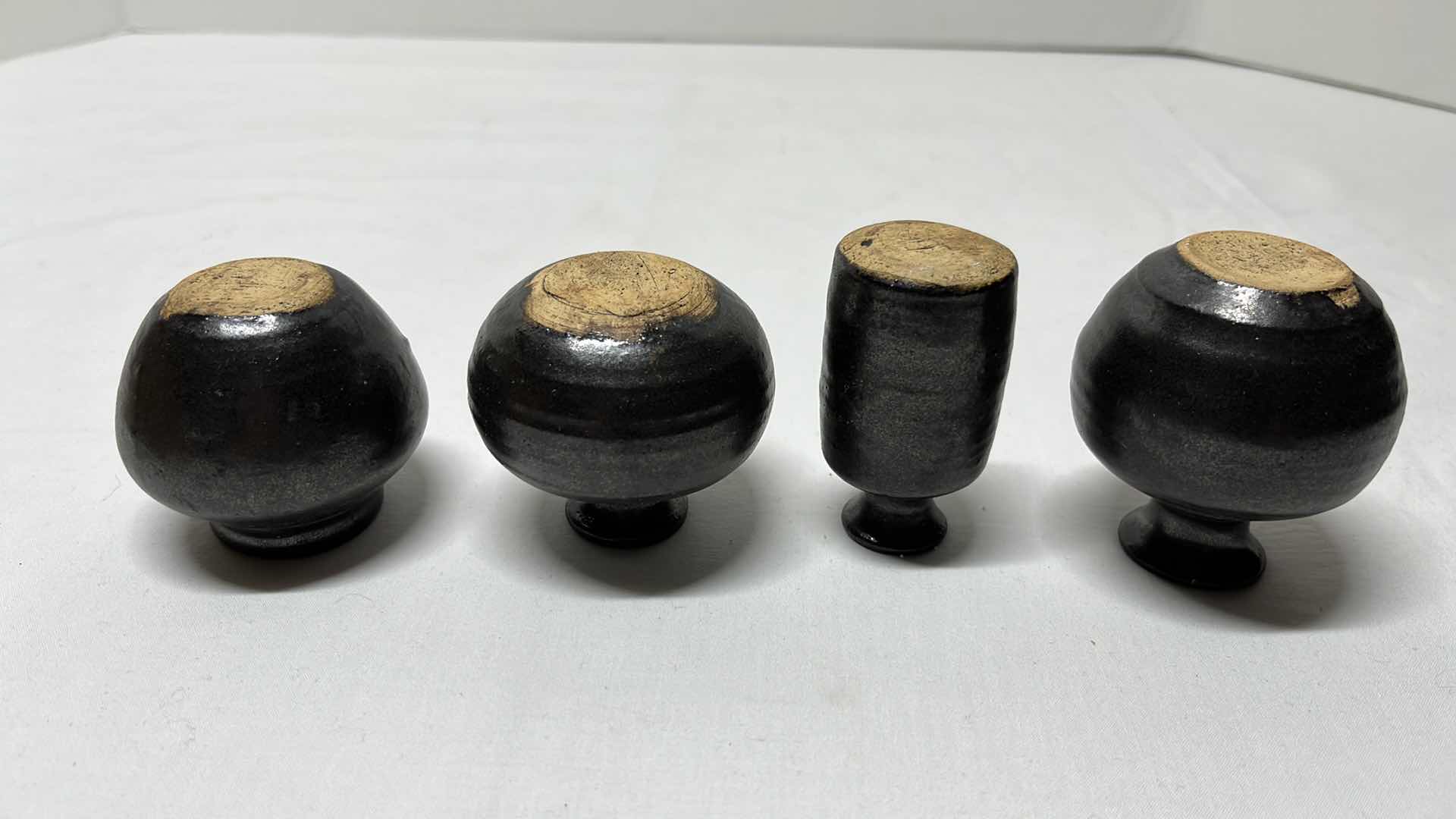 Photo 5 of CLAY 3”H GLASSES & CLAY POTTERY VASES 2.75”H (8 PCS)