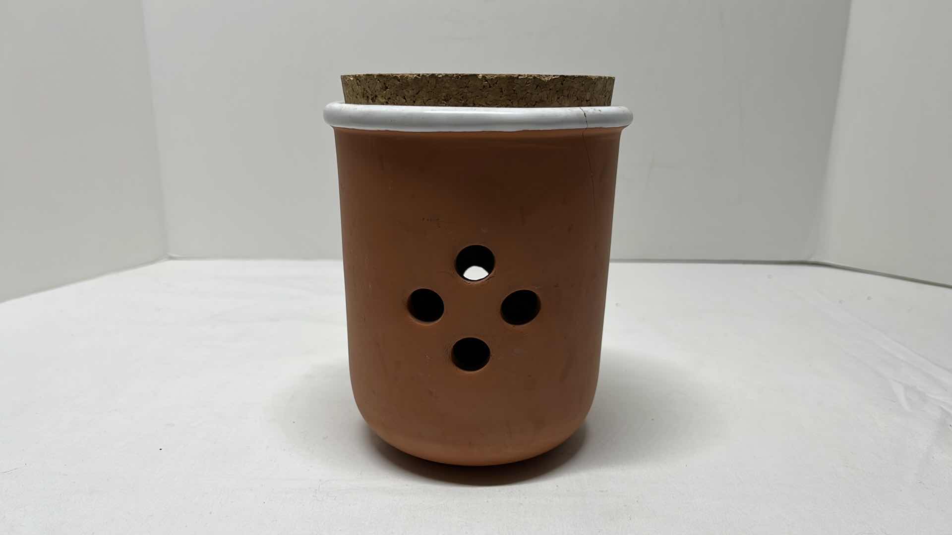 Photo 5 of CLAY TORTILLA WARMER 6.75” & CANDLE HOLDER 6.25”H W DISH