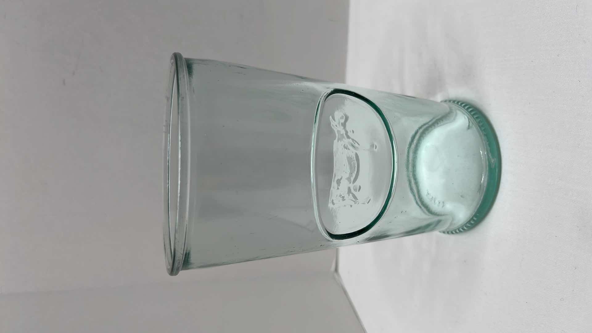 Photo 2 of 6 PCS AMICI HOME CLEAR GREEN RECYCLED GLASS COW DESIGN DRINK-WARE, 11 OZ, 5”H