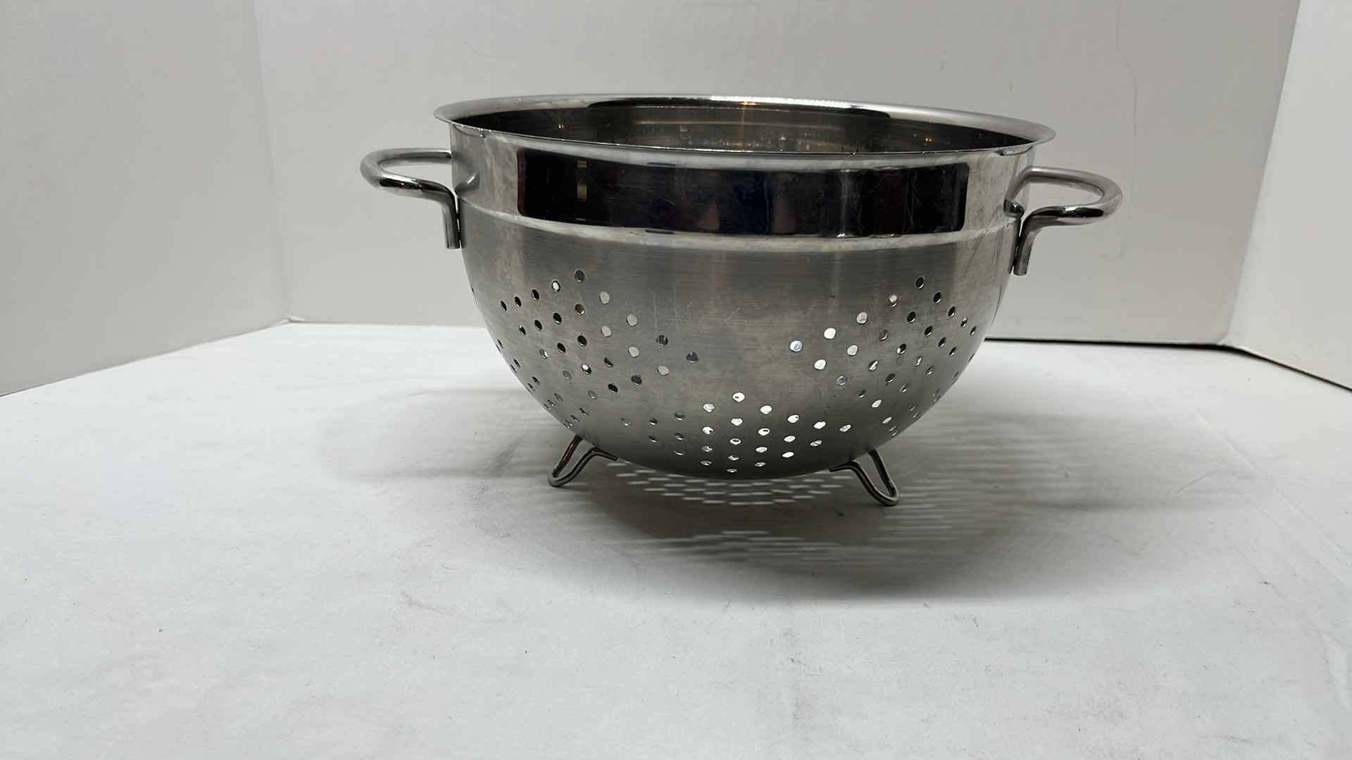 Photo 2 of STAINLESS STEEL COLANDER 9.5” X 6”H, 2- FRENCH TIN EGG POACHERS & STAINLESS STEEL STEAMER BASKET 5.75”