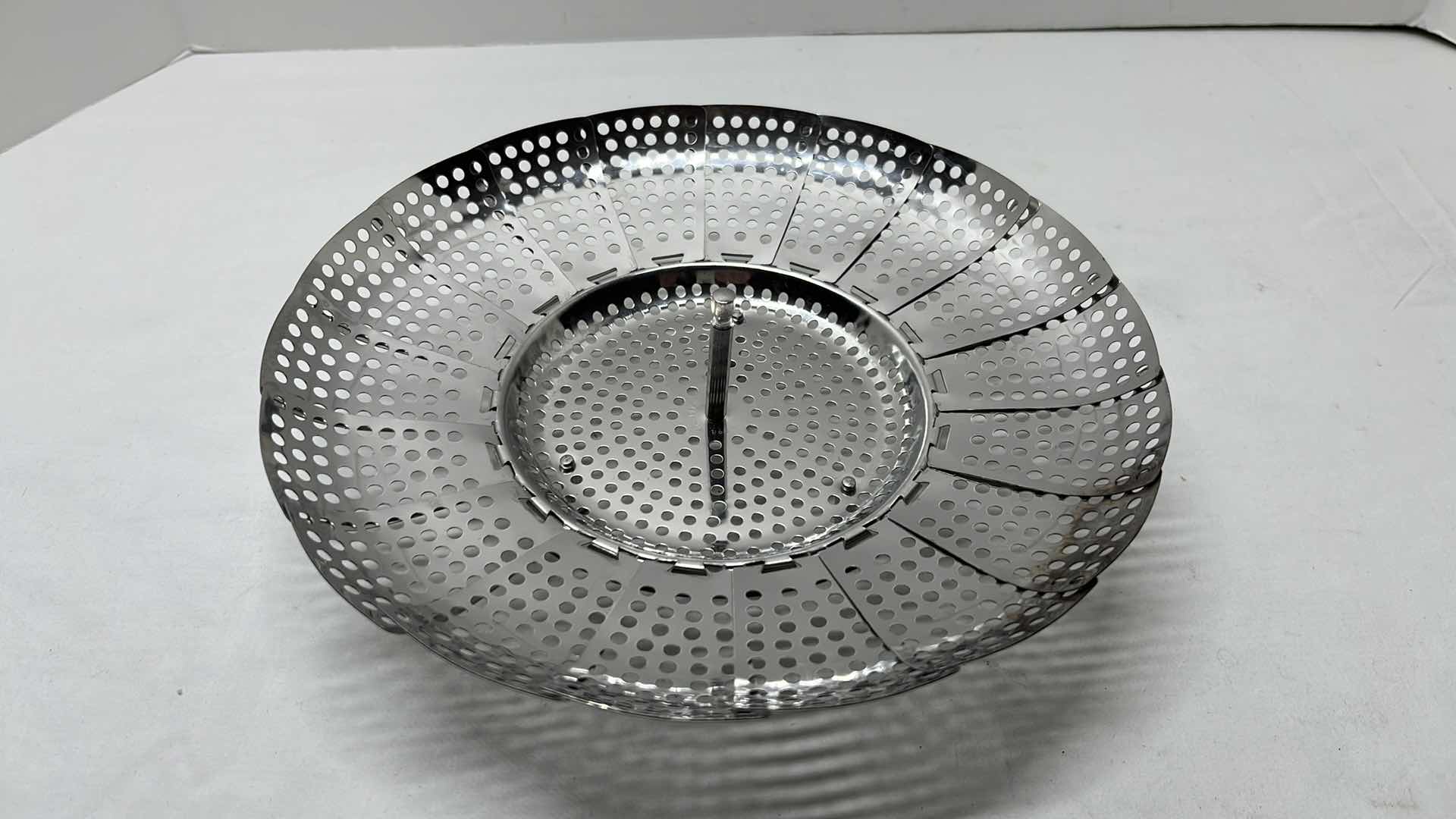 Photo 8 of SHARDA STAINLESS STEEL COLANDER W HANDLES 10” X 5.25”H & STAINLESS STEEL STEAMER BASKET  4.75”