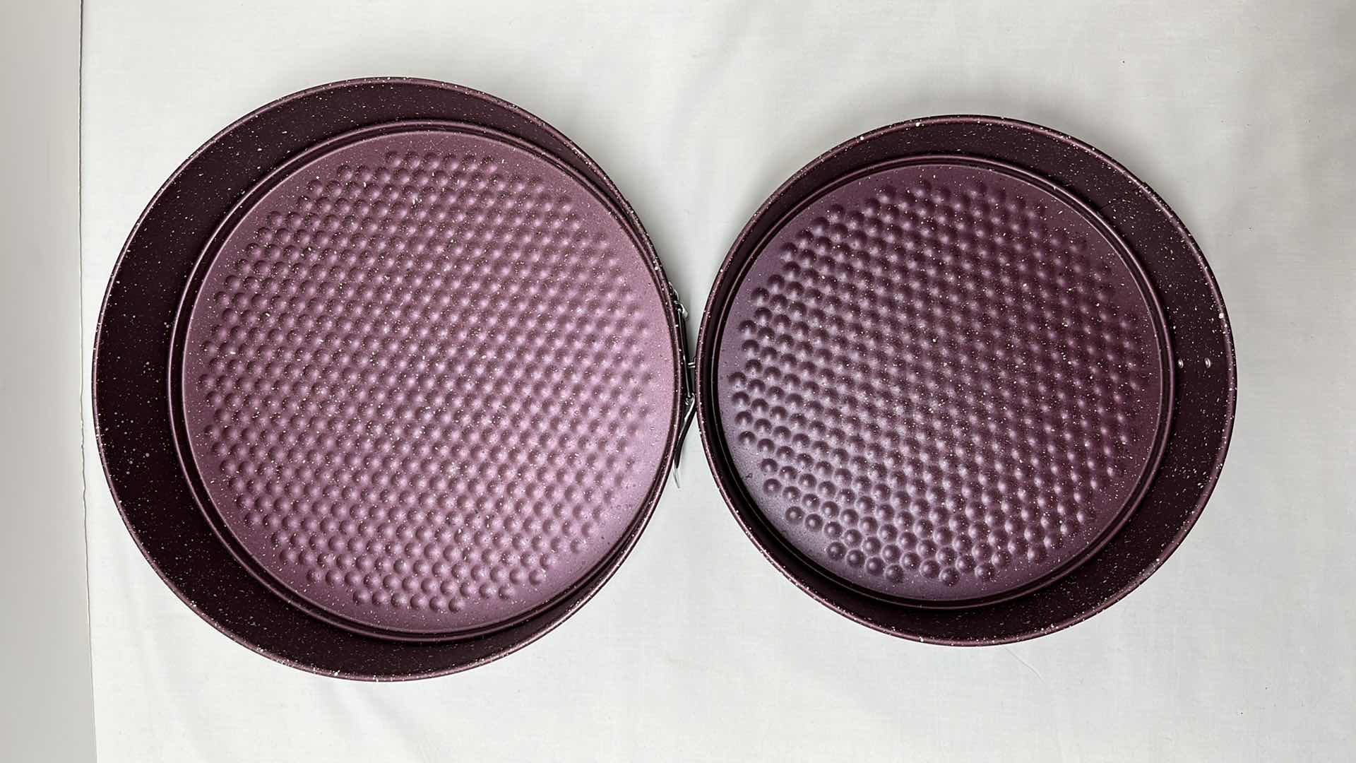 Photo 2 of NONSTICK SPRINGFORM ROUND BAKING PAN SET OF 2 , 8.25” & 9.75” (PLUM)